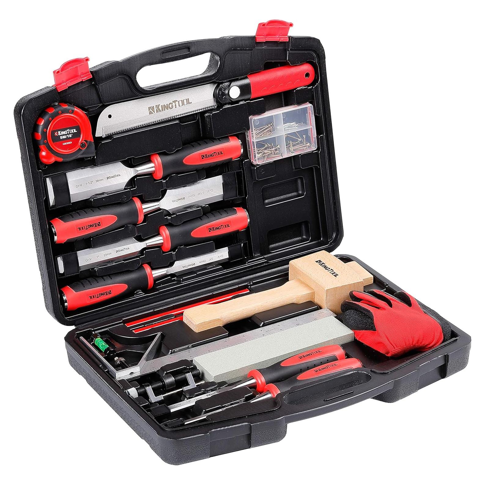 Conjunto de Cinceles de Madera KingTool 6 Piezas Cr-V 4.68kg