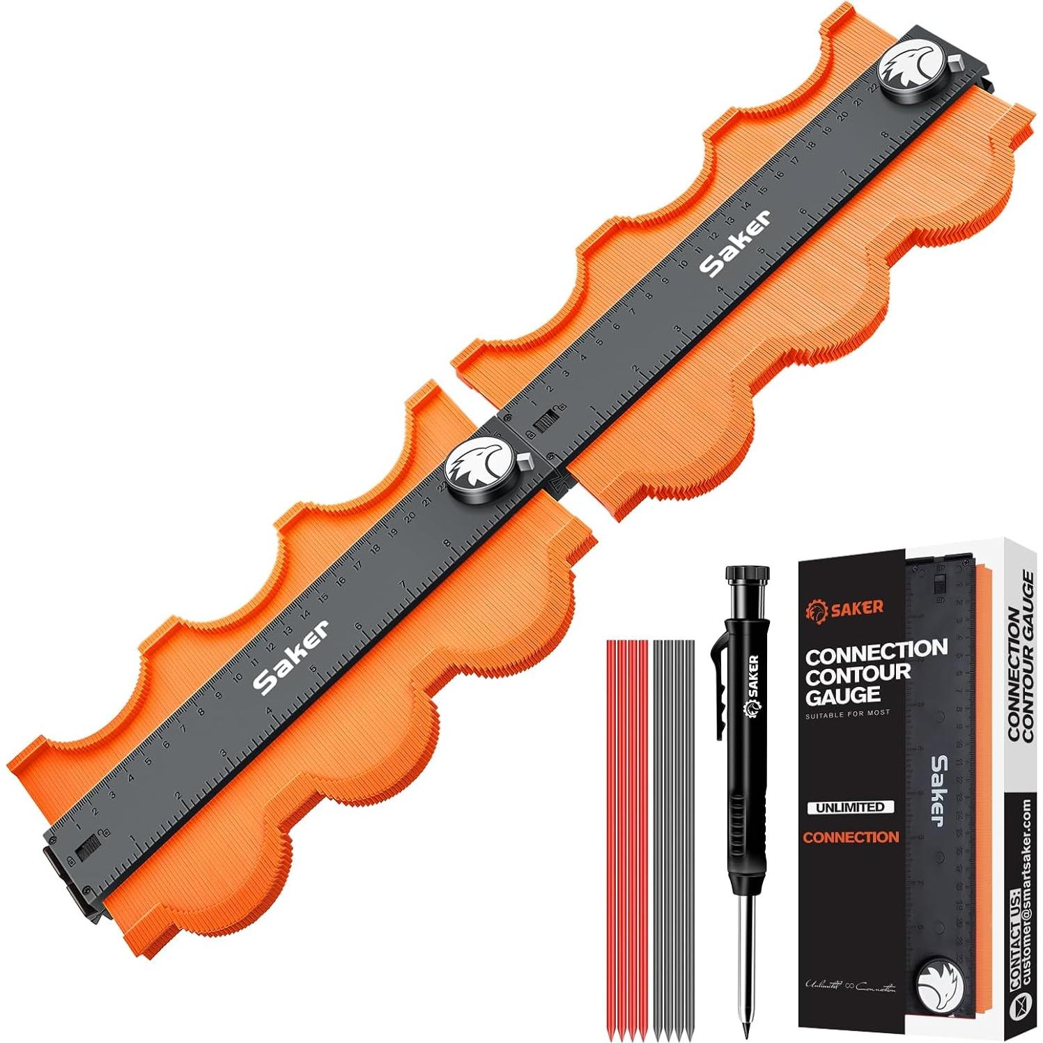 Herramienta de Scribing Multifuncional Saker - Medidor de Contorno y Lápiz