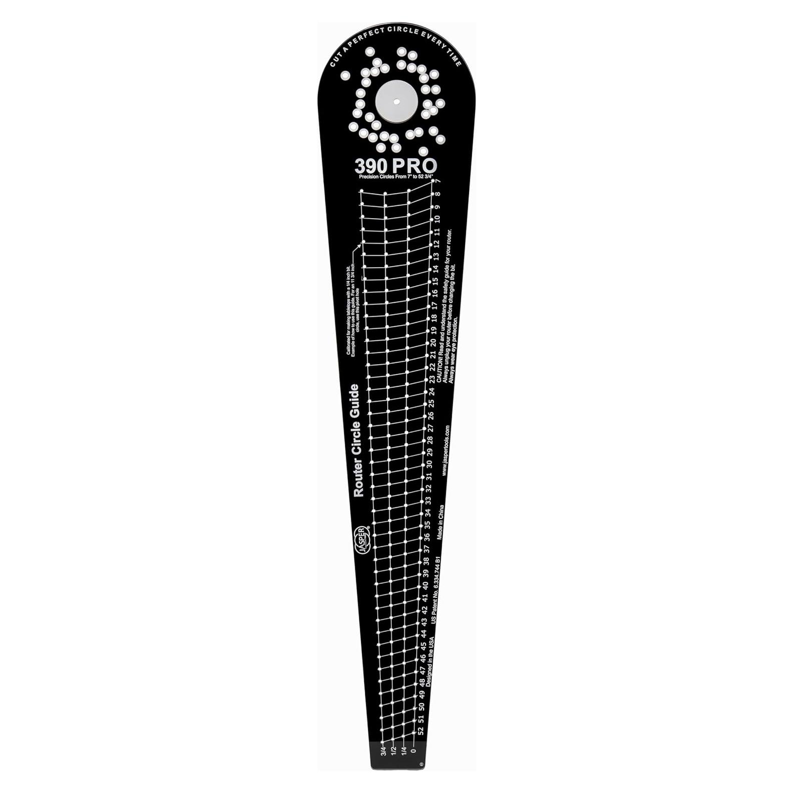 Jasper 390 PRO Guía de Círculo para Router - Corta 184 Círculos de 18 a 134 cm