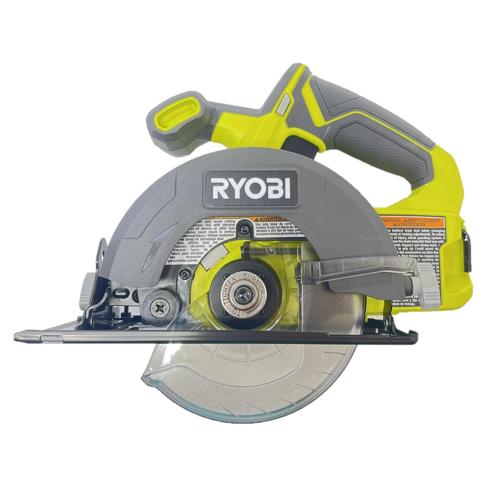 Sierra Circular Inalámbrica Ryobi ONE+ 18V 5.5" Verde