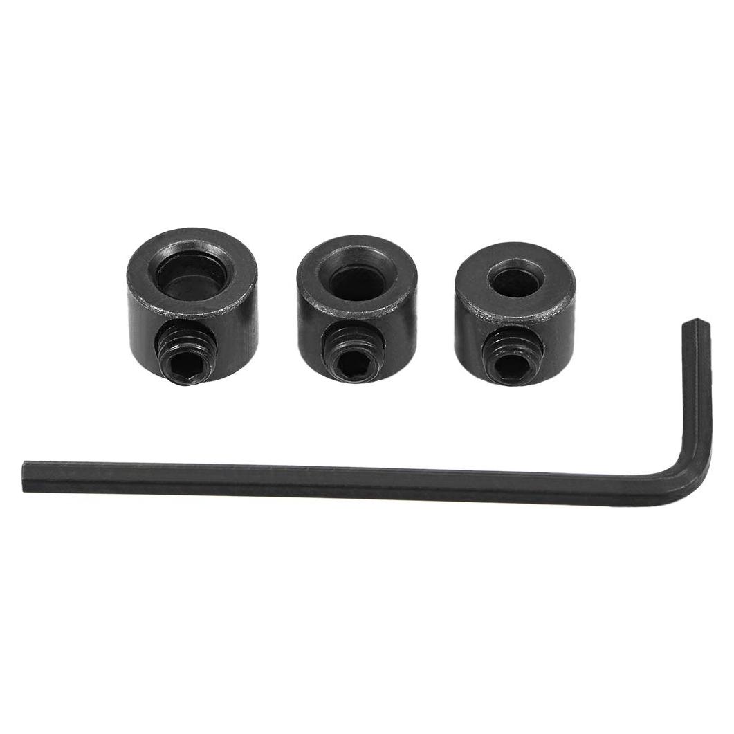 Parada de Taladro Ajustable uxcell 3mm 4mm 5mm Acero Carbono