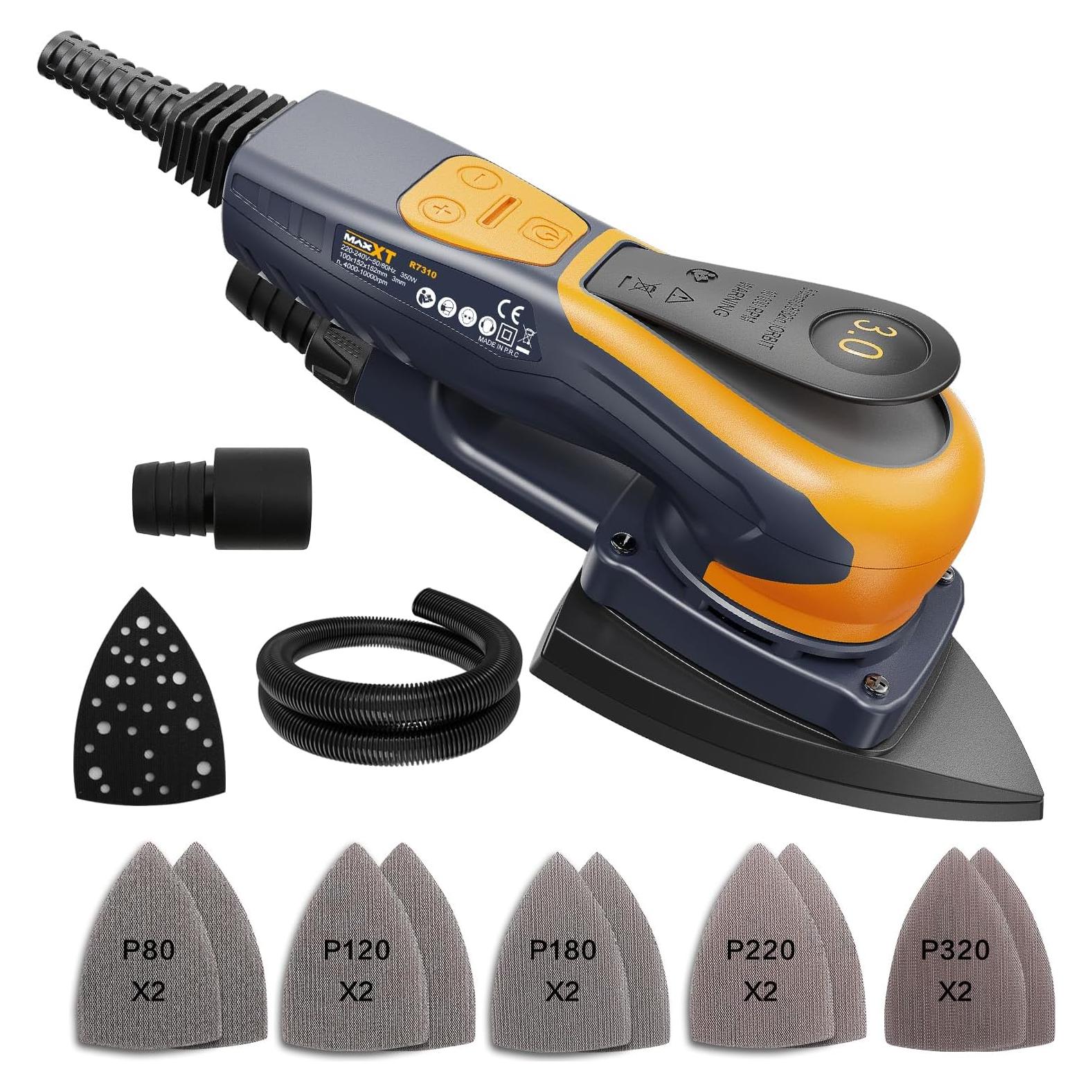 Lijadora Mouse MAXXT 350W con Recolección de Polvo y 6 Velocidades