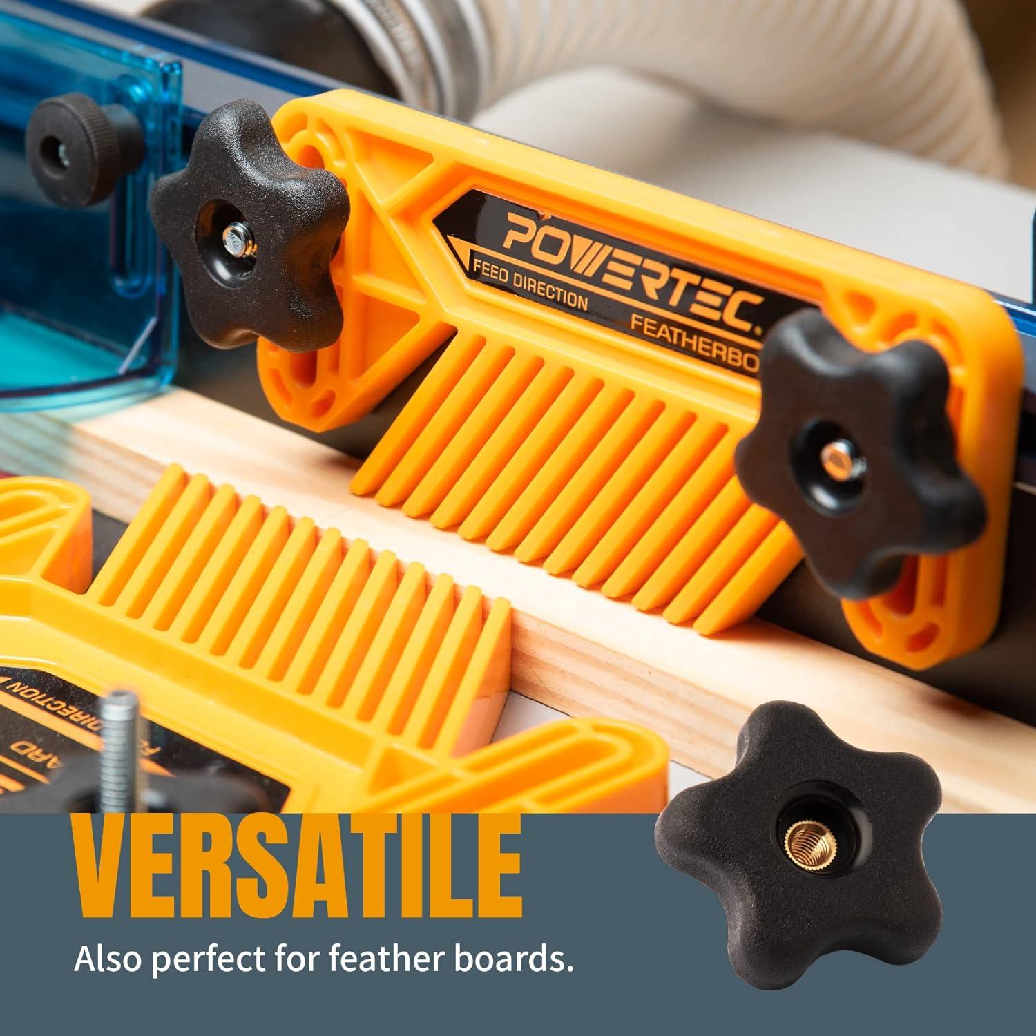 Kit de Perillas T POWERTEC 71121V, 16 Piezas, Tornillos 5/16-18