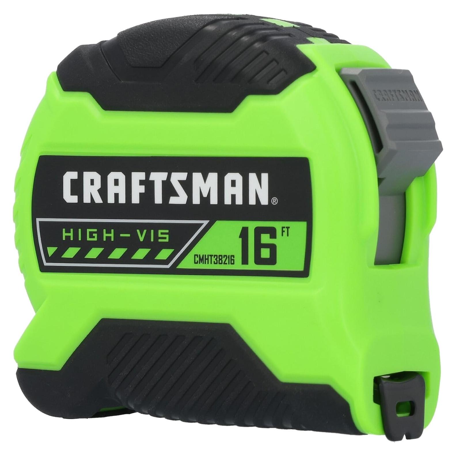 Cinta Métrica CRAFTSMAN 4.88 m Hi-Vis 2.0 con Agarre Ergonómico