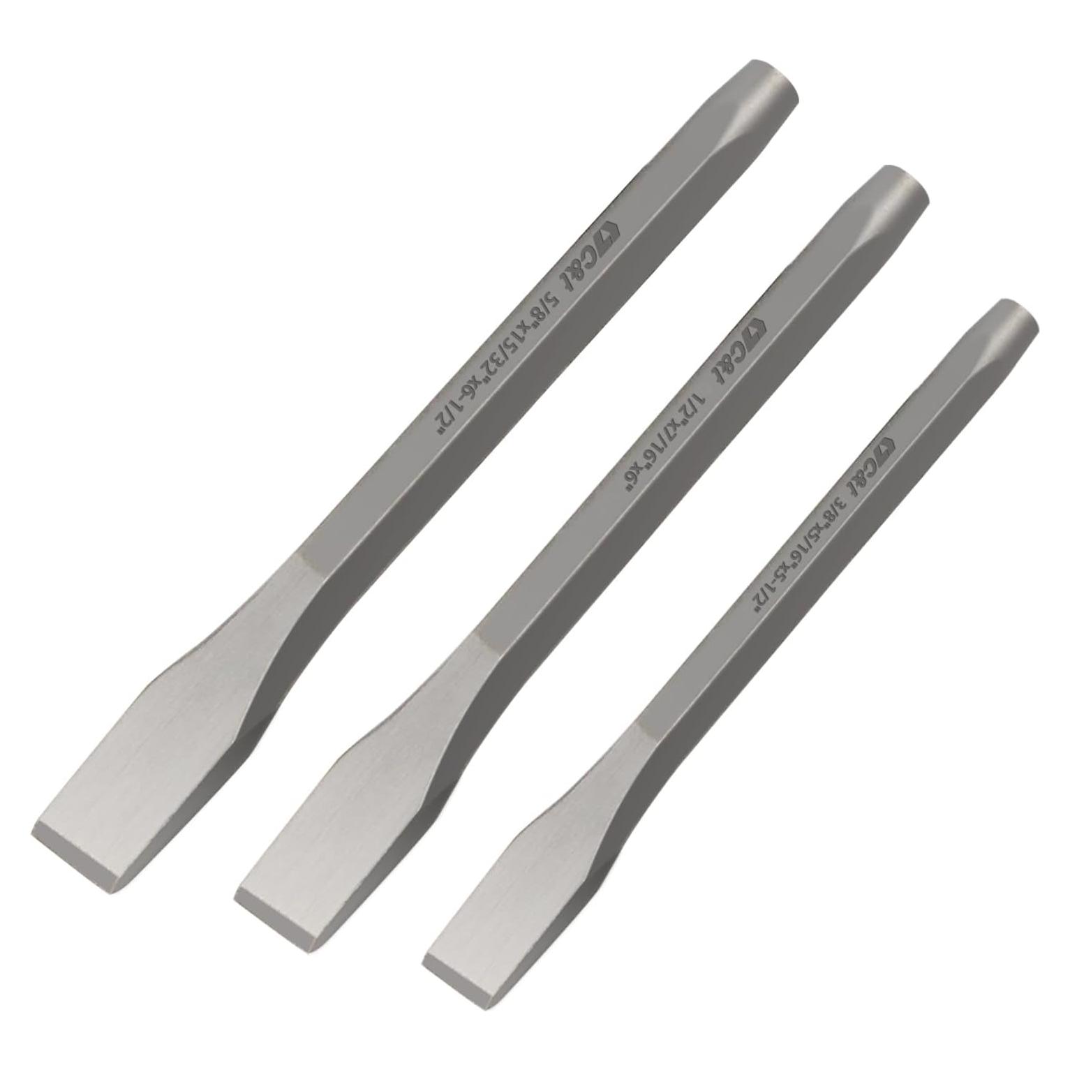 C&T Set de Cinceles Fríos 3 Piezas 9.5, 12.7, 15.9 mm