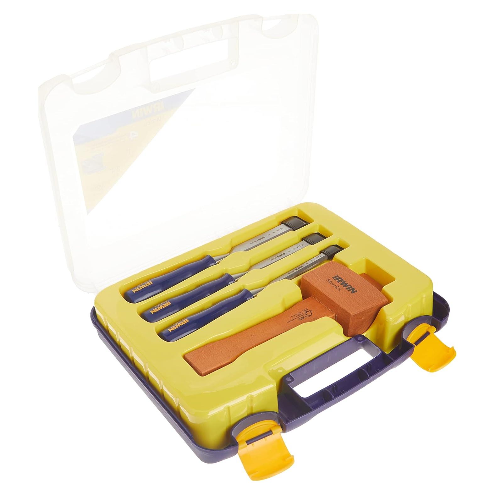 Juego de Cinceles de Carpintería IRWIN 4 Piezas Acero Carbono