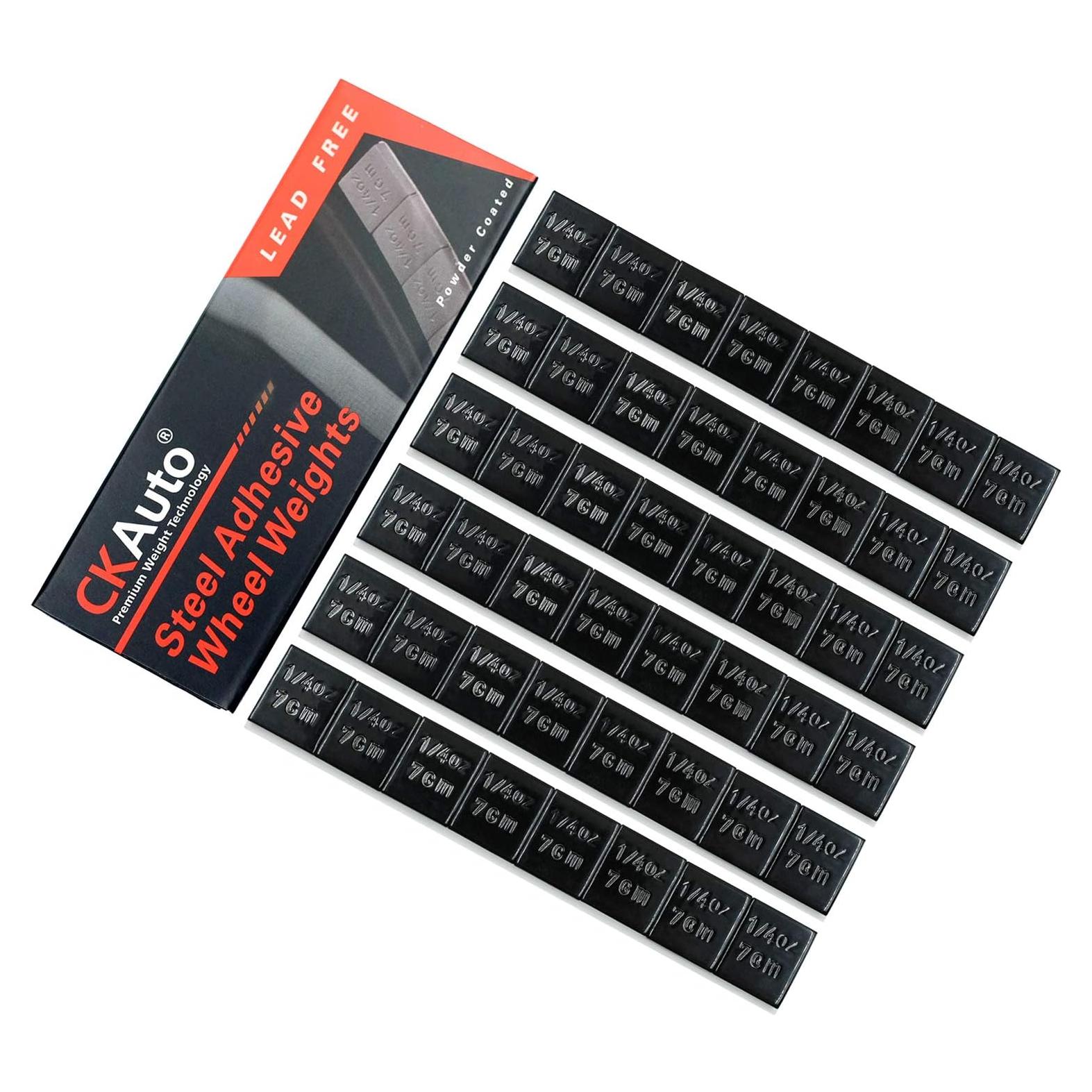 Pesas de Rueda Adhesivas CKAuto 48pcs 12oz Negro
