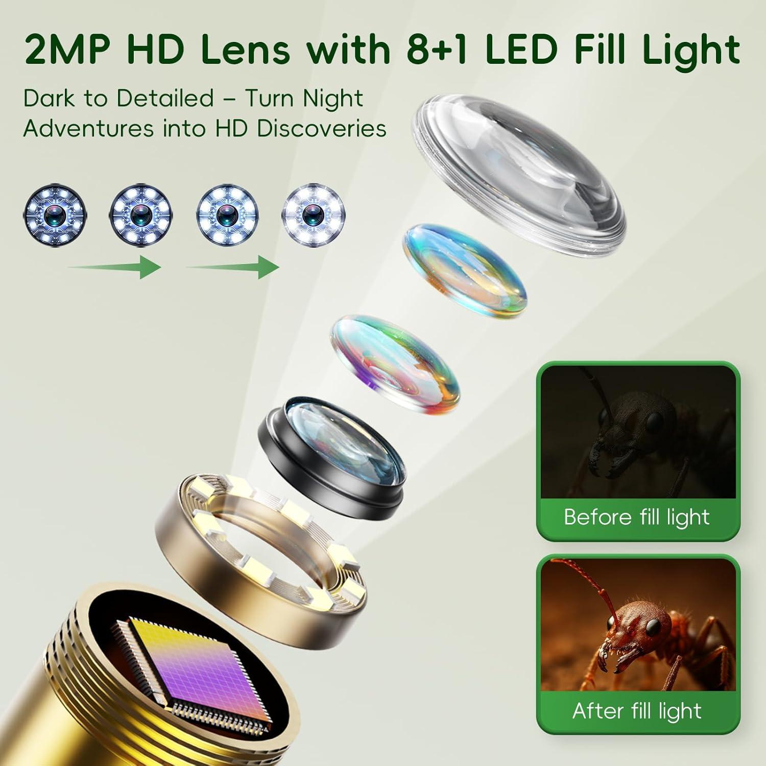 Cámara Borescope Infantil con Luz - Juguete STEM 5-10 Años