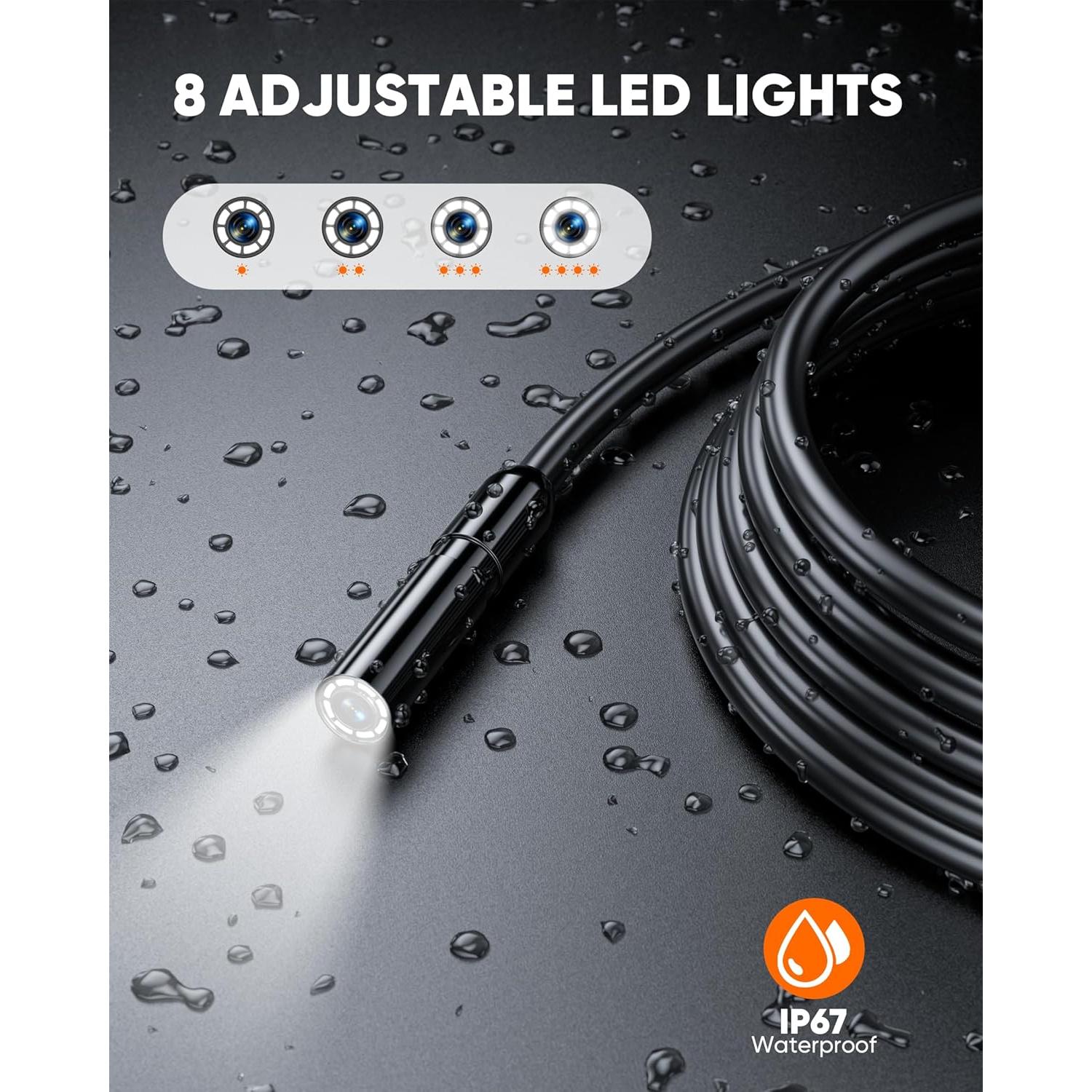 Cámara Endoscópica Industrial T TAKMLY 1080P 4.3" LCD IP67