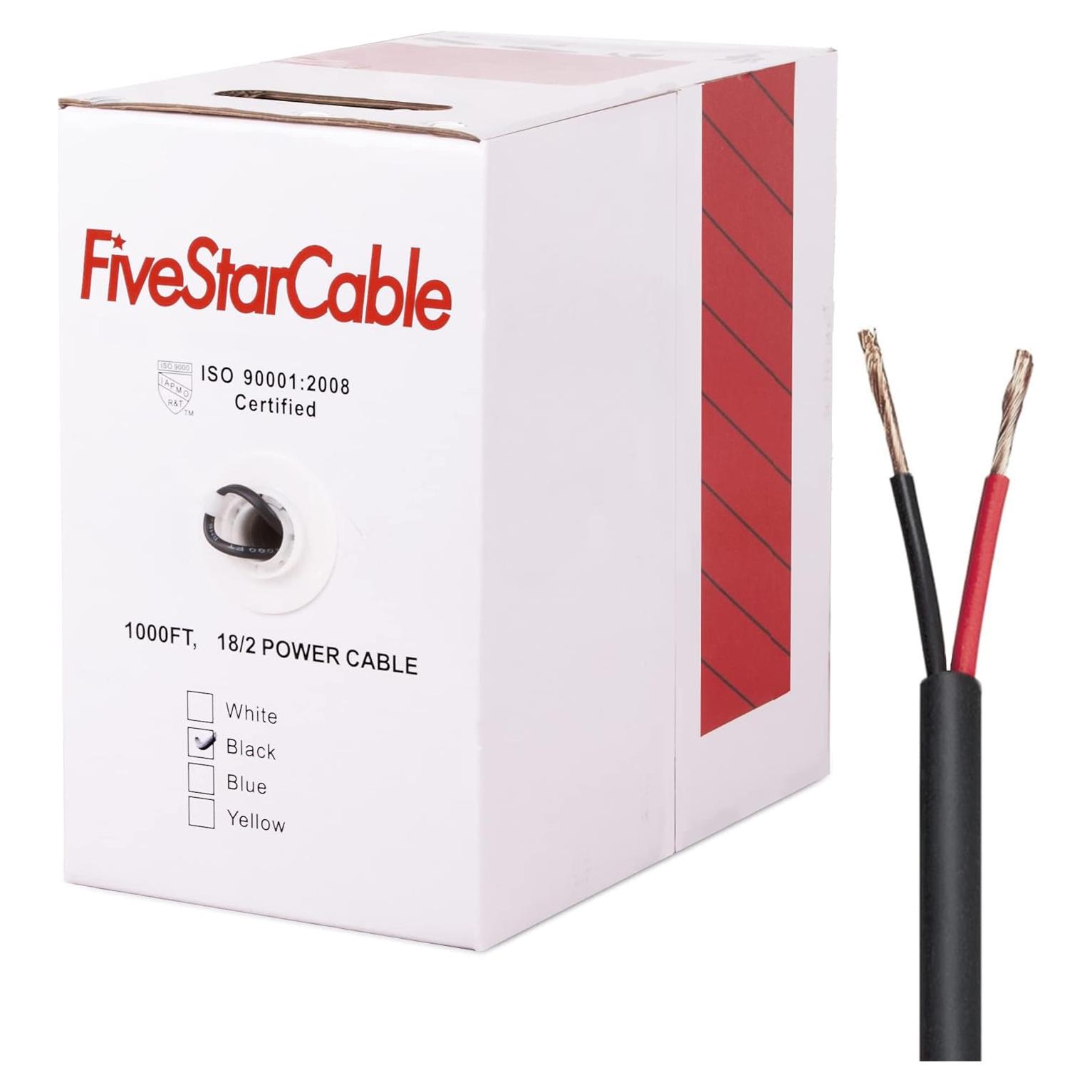 Cable de Bajo Voltaje 18 AWG 2 Conductores 1000 pies PVC Five Star