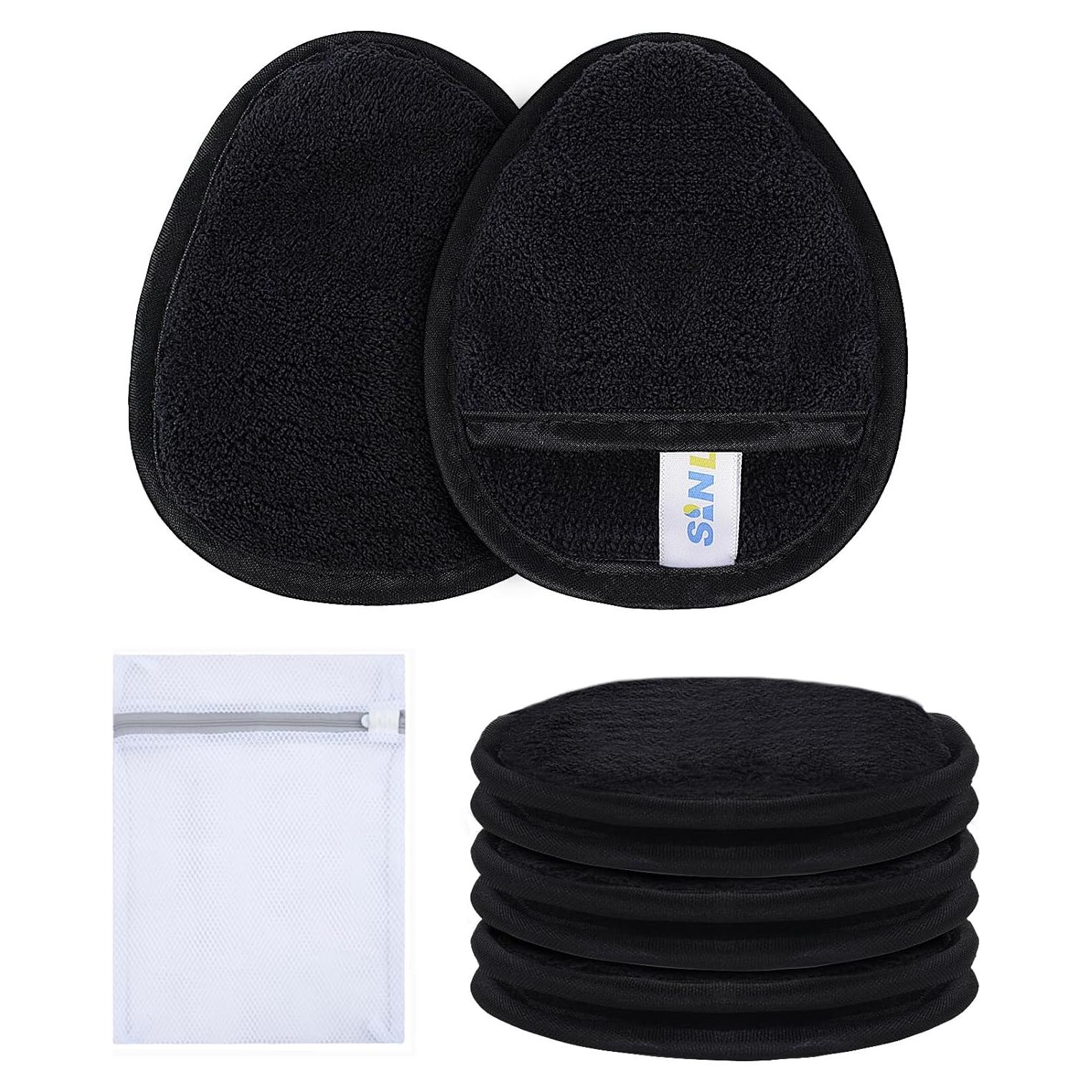 Almohadillas Reutilizables Desmaquillantes SINLAND - 6 Piezas Microfibra