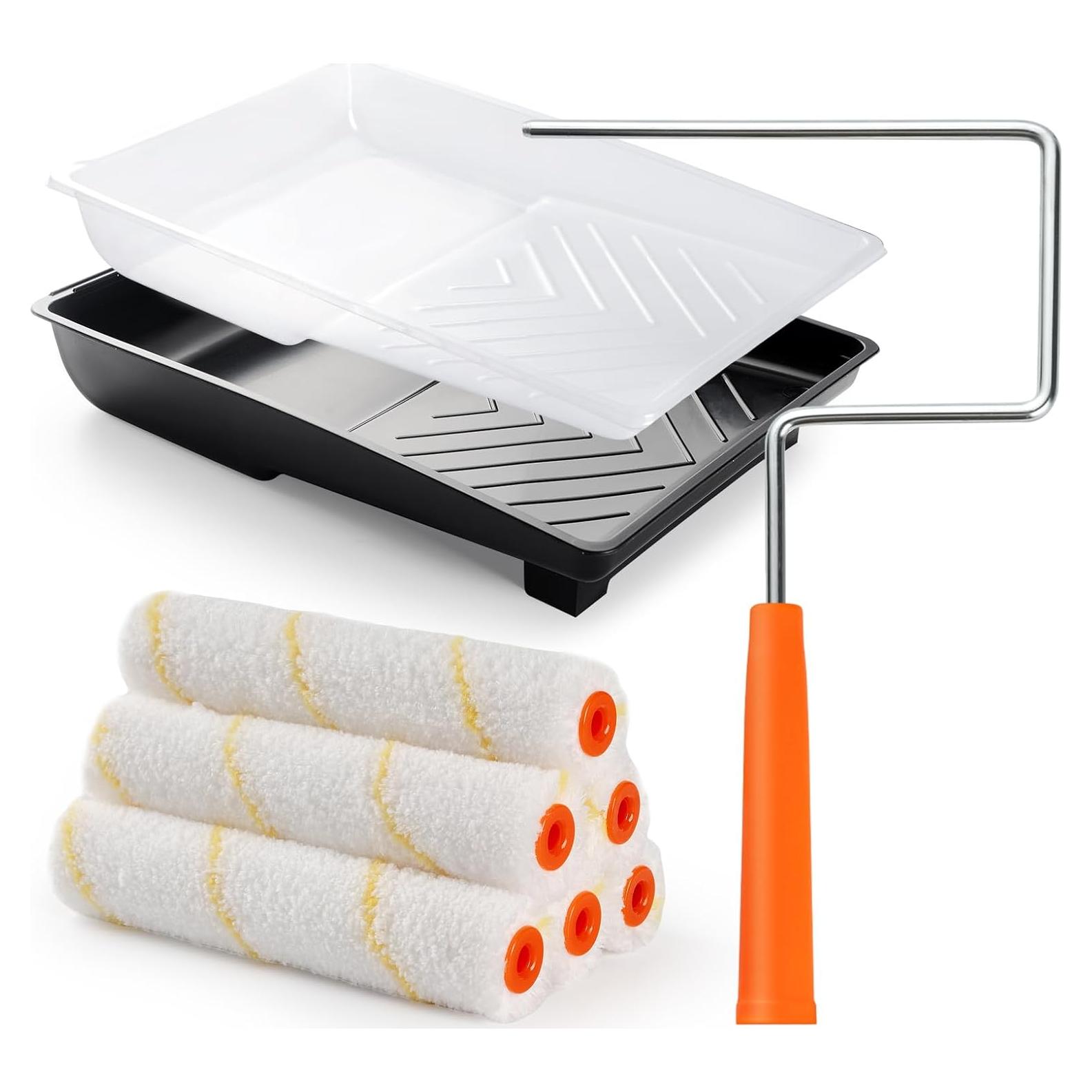 Kit de Rodillos de Pintura 6" Microfibra 9 Piezas HANJKINZ