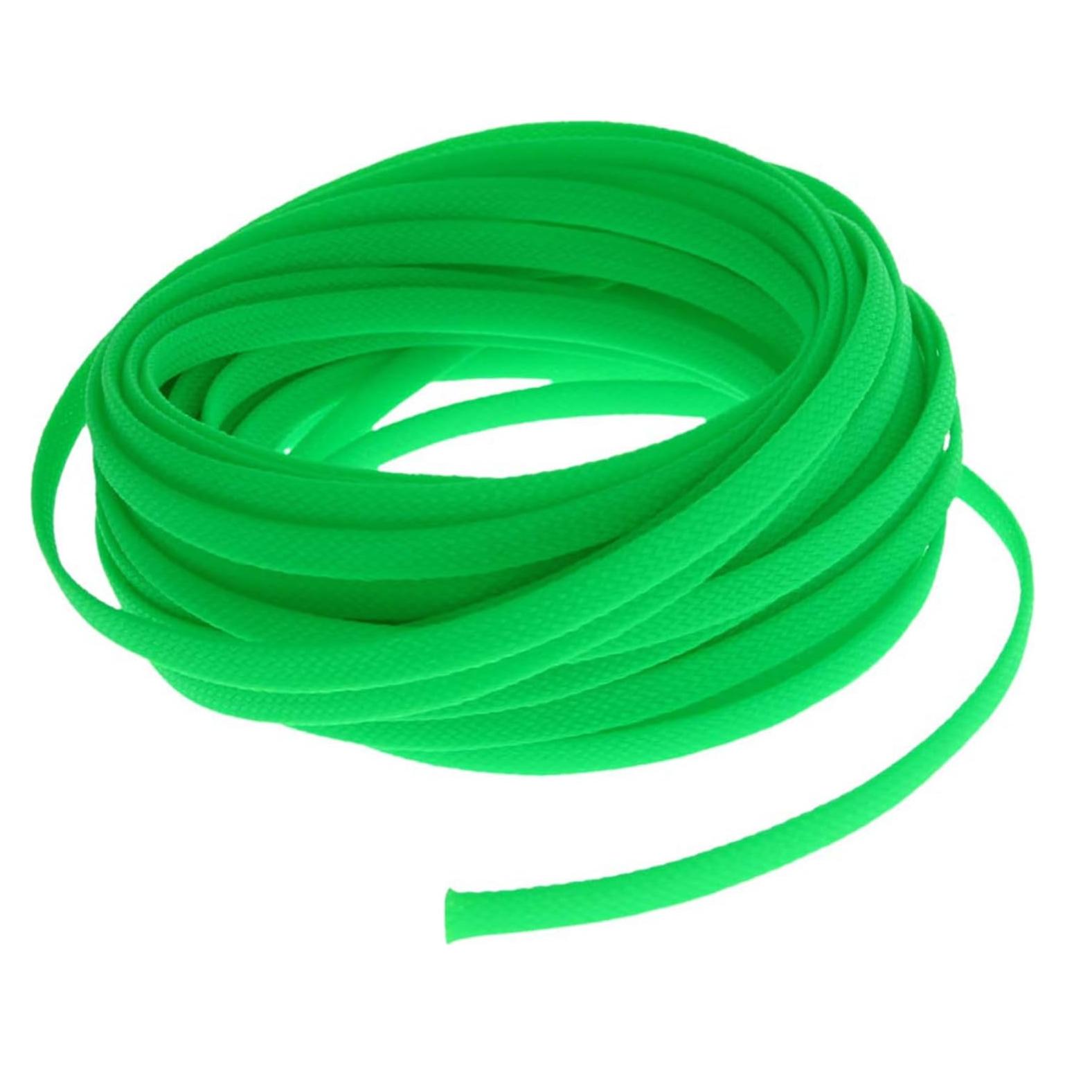 Manga de Cable Trenzada Heyiarbeit 10m Verde Fluorescente 6mm