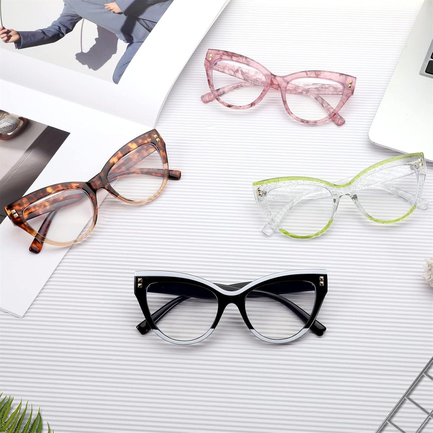 Gafas de Computadora FEISEDY Ojo de Gato Anti Luz Azul B2323