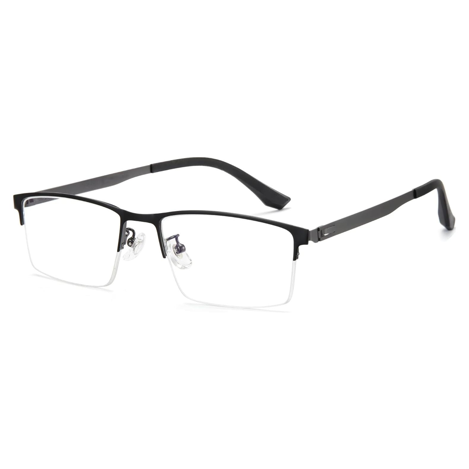 Gafas de Titanio Cyxus para Hombres - Semi Montura Cuadradas