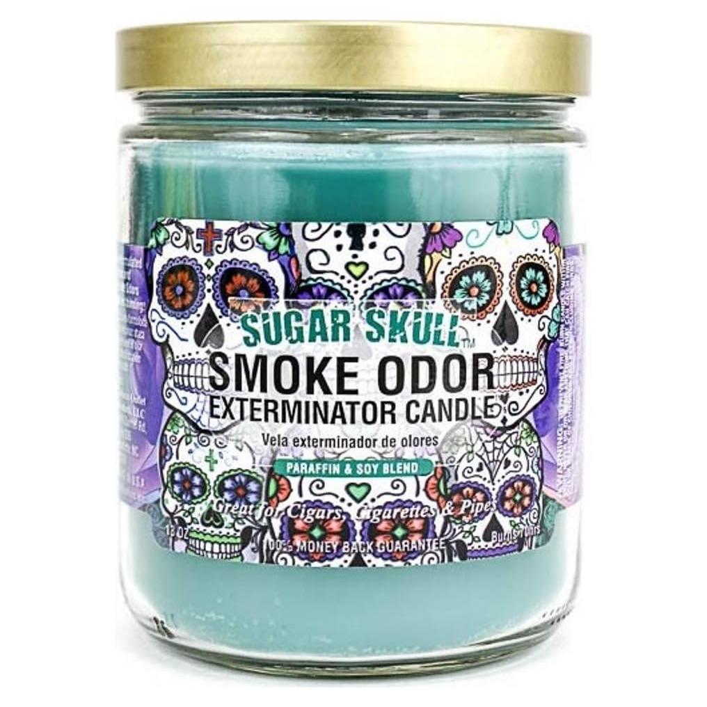Vela Exterminador de Olores a Humo 13oz Calavera de Azúcar