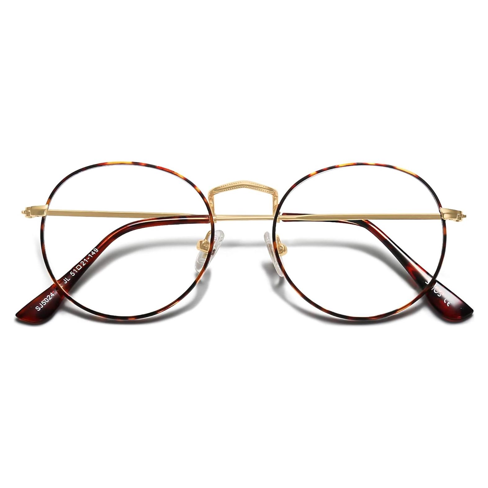 Gafas de Computadora SOJOS Redondas Bloqueo Luz Azul SJ5024B