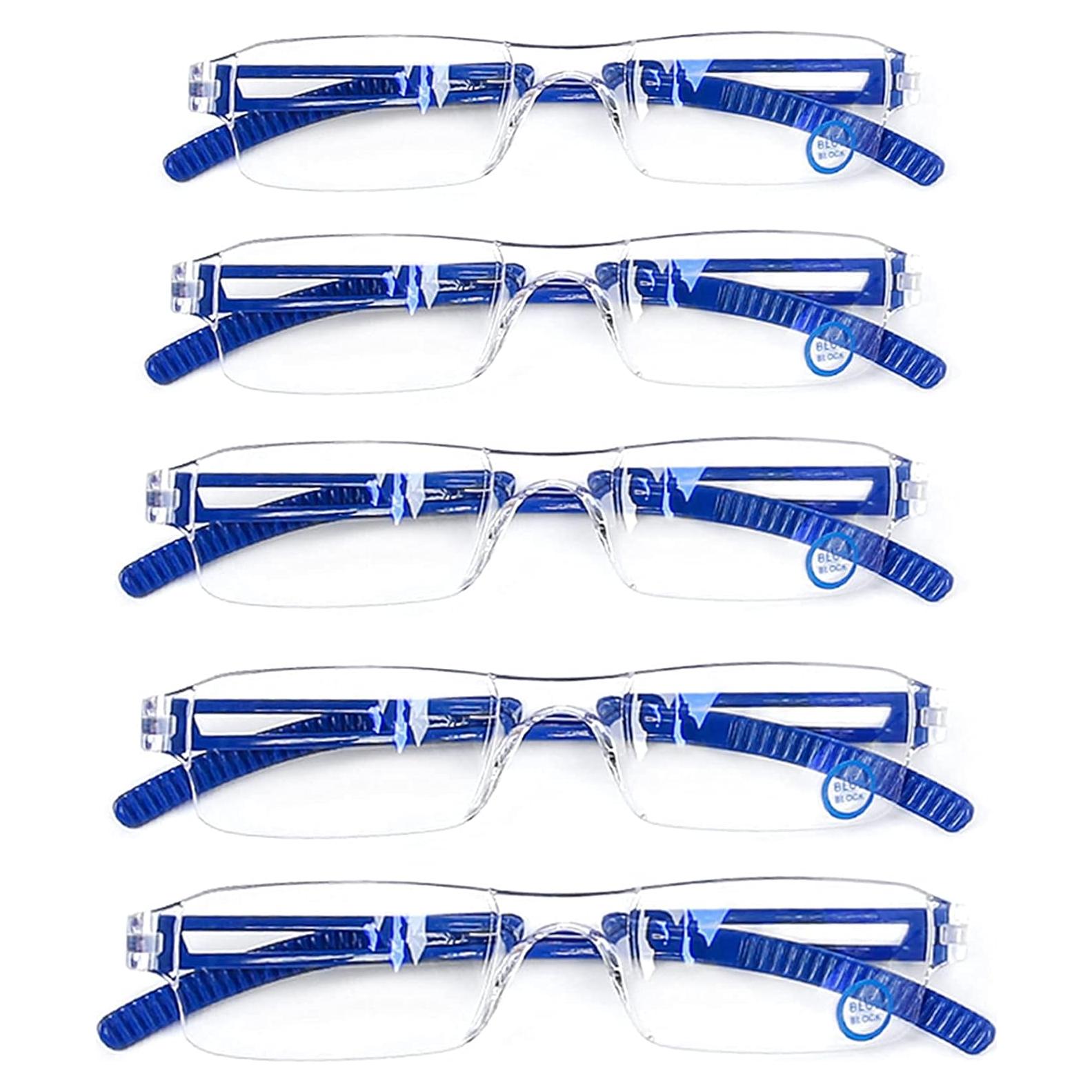 Gafas de Lectura AQWANO 5 Paquete Filtro Luz Azul 2.0