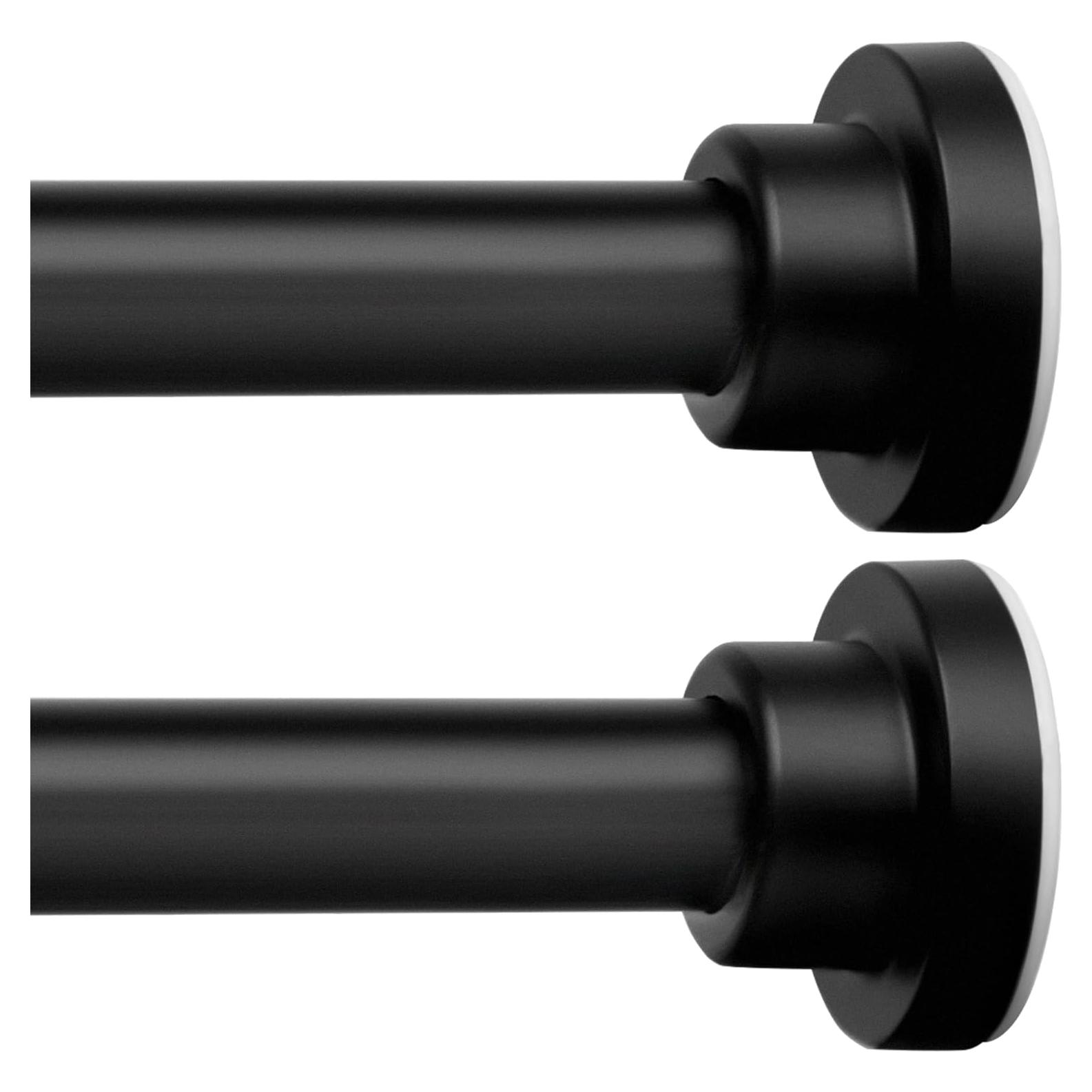 Varilla de Cortina de Tensión Ajustable ENJOYBASICS 81-137 cm Negro