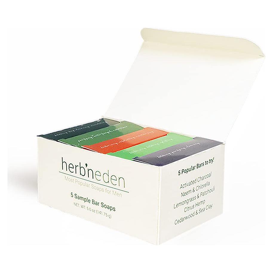 Paquete de 5 Jabones Herb'N Eden para Hombres 28g Cada Uno