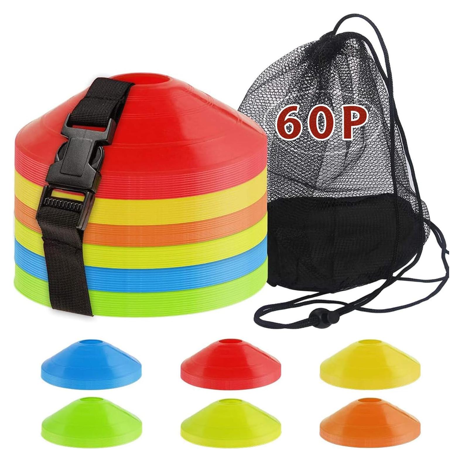 60 Conos de Fútbol DUNCHATY con Bolsa de Transporte