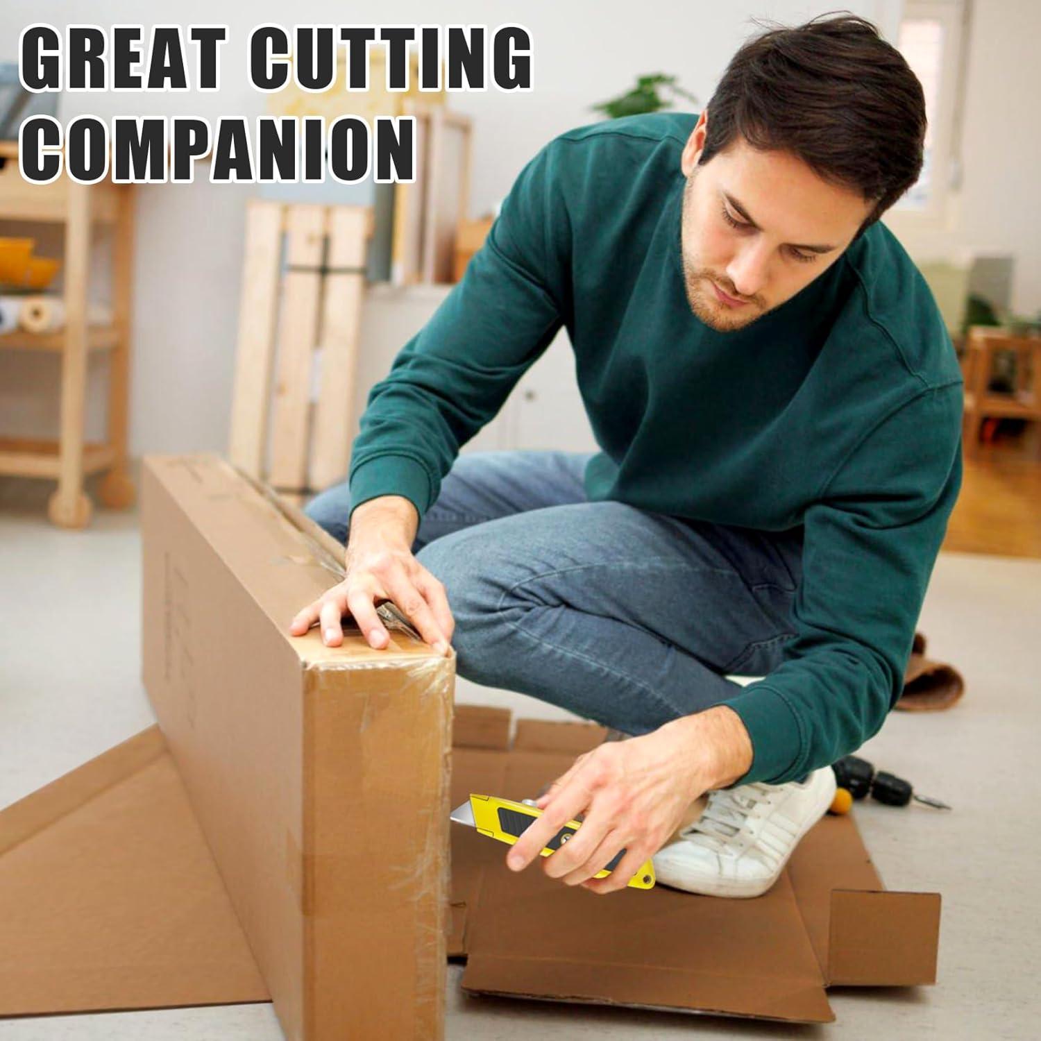 Cuchillos Utilitarios Retráctiles DIYSELF 4 Piezas con 10 Cuchillas