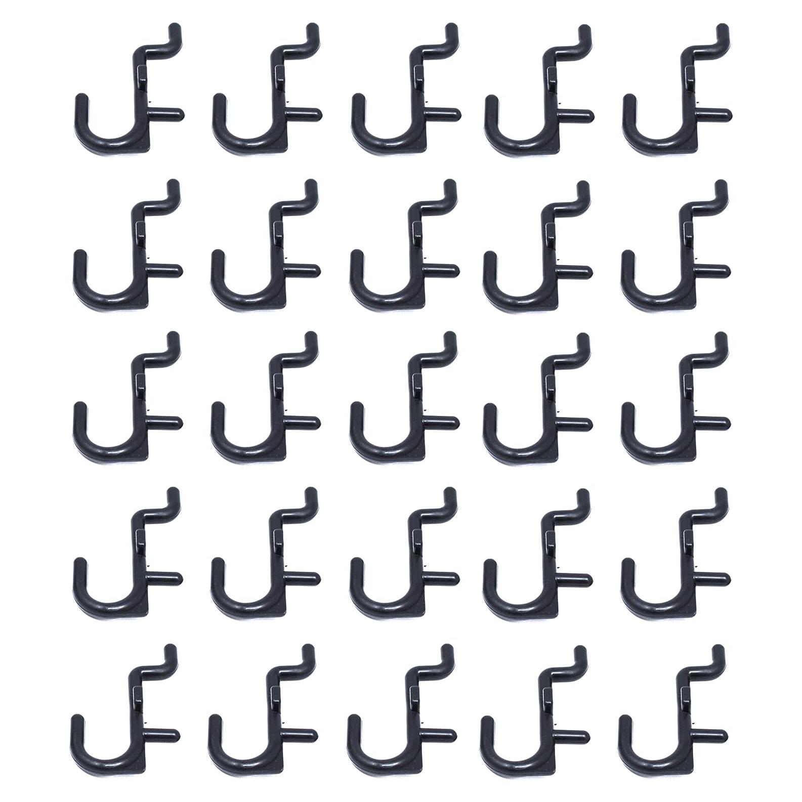 Ganchos de Plástico J No Bloqueantes JSP 25 Unidades Negro