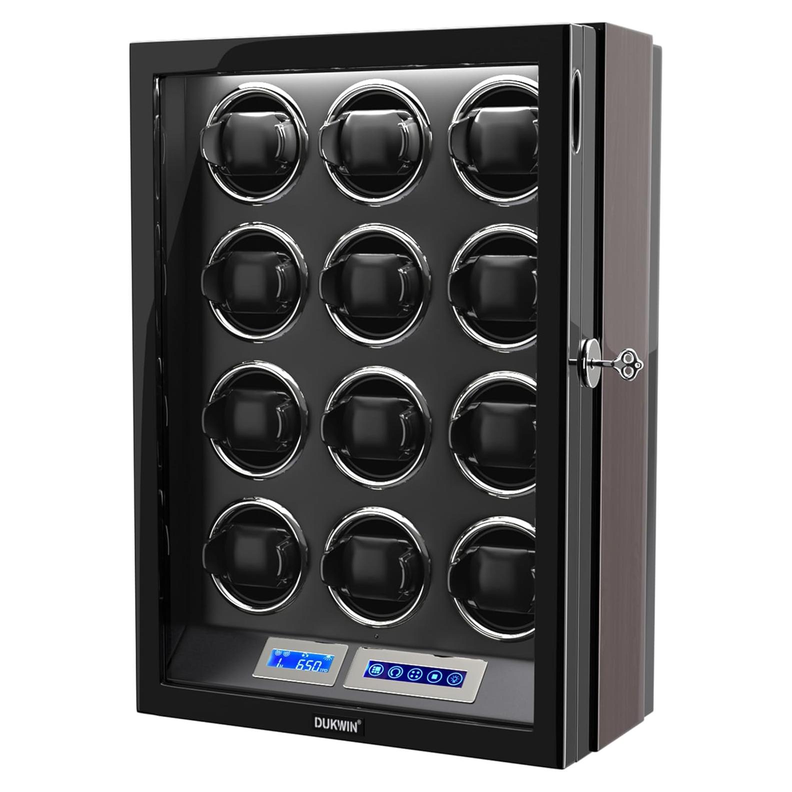 DUKWIN Winder para 12 Relojes Automáticos con Control Remoto
