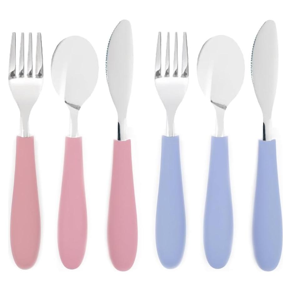 Cubiertos para Niños Elk y Amigos - Juego 6 Piezas con Silicona