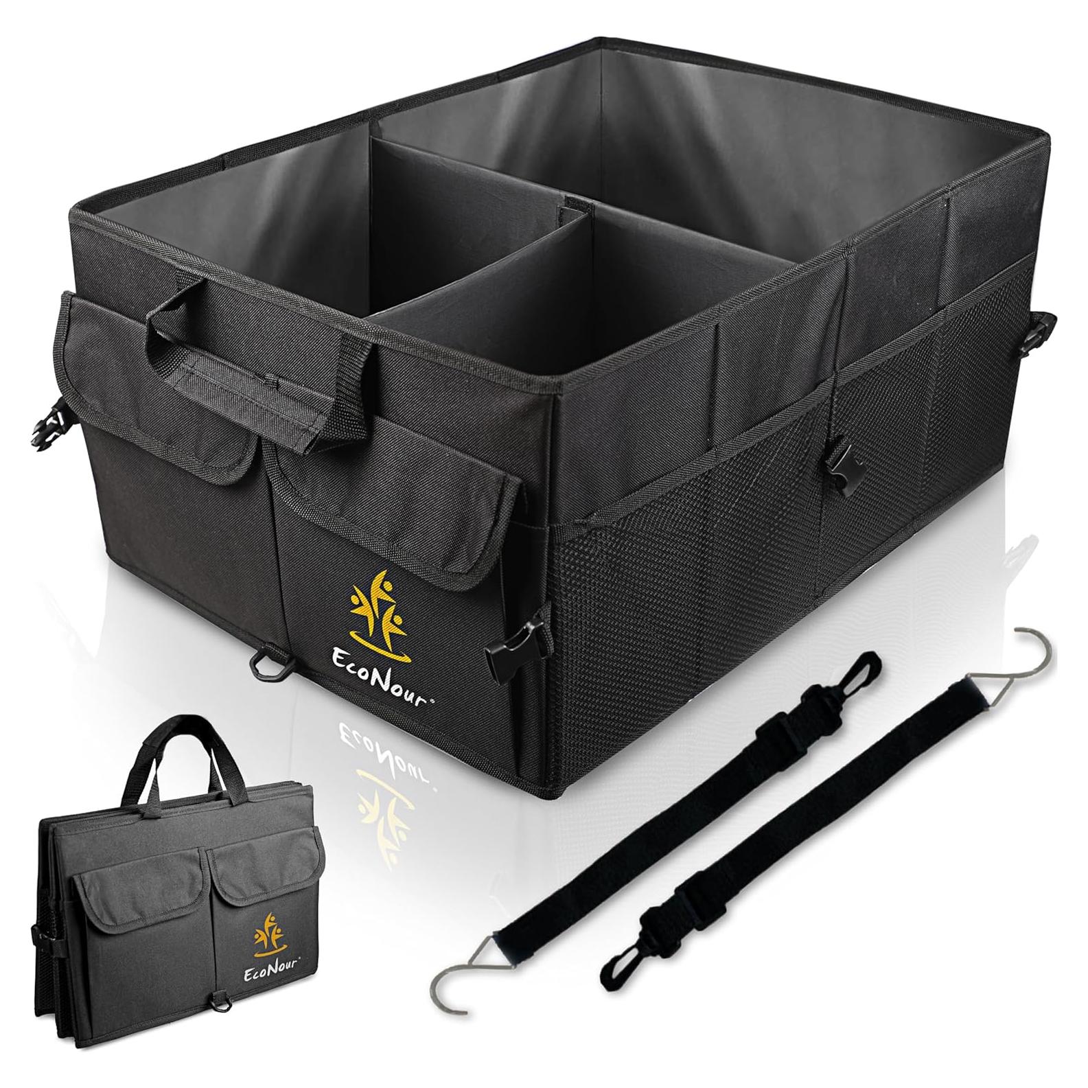 Organizador de Maletero EcoNour Plegable 49L para Auto - Negro