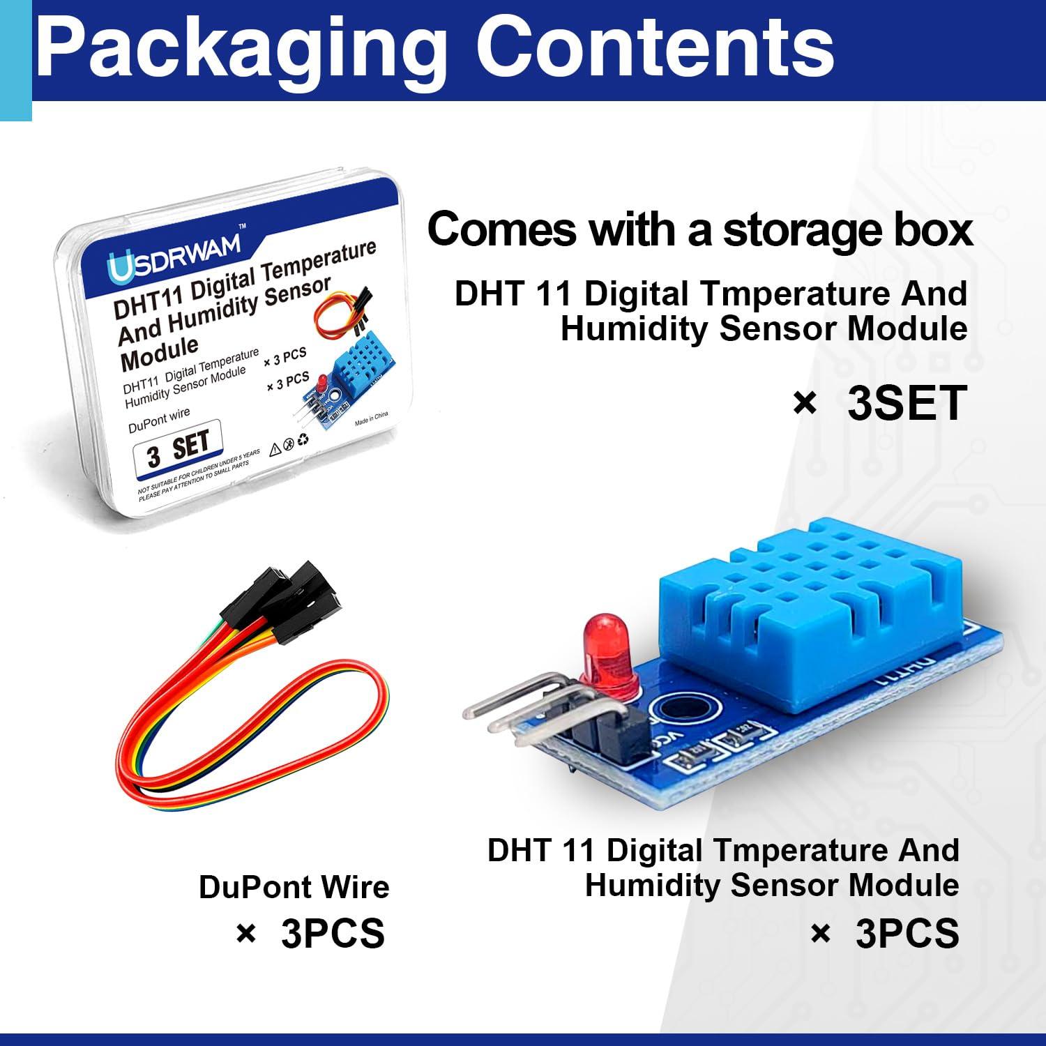 Módulo Sensor Digital Temperatura y Humedad DHT11 3PCS