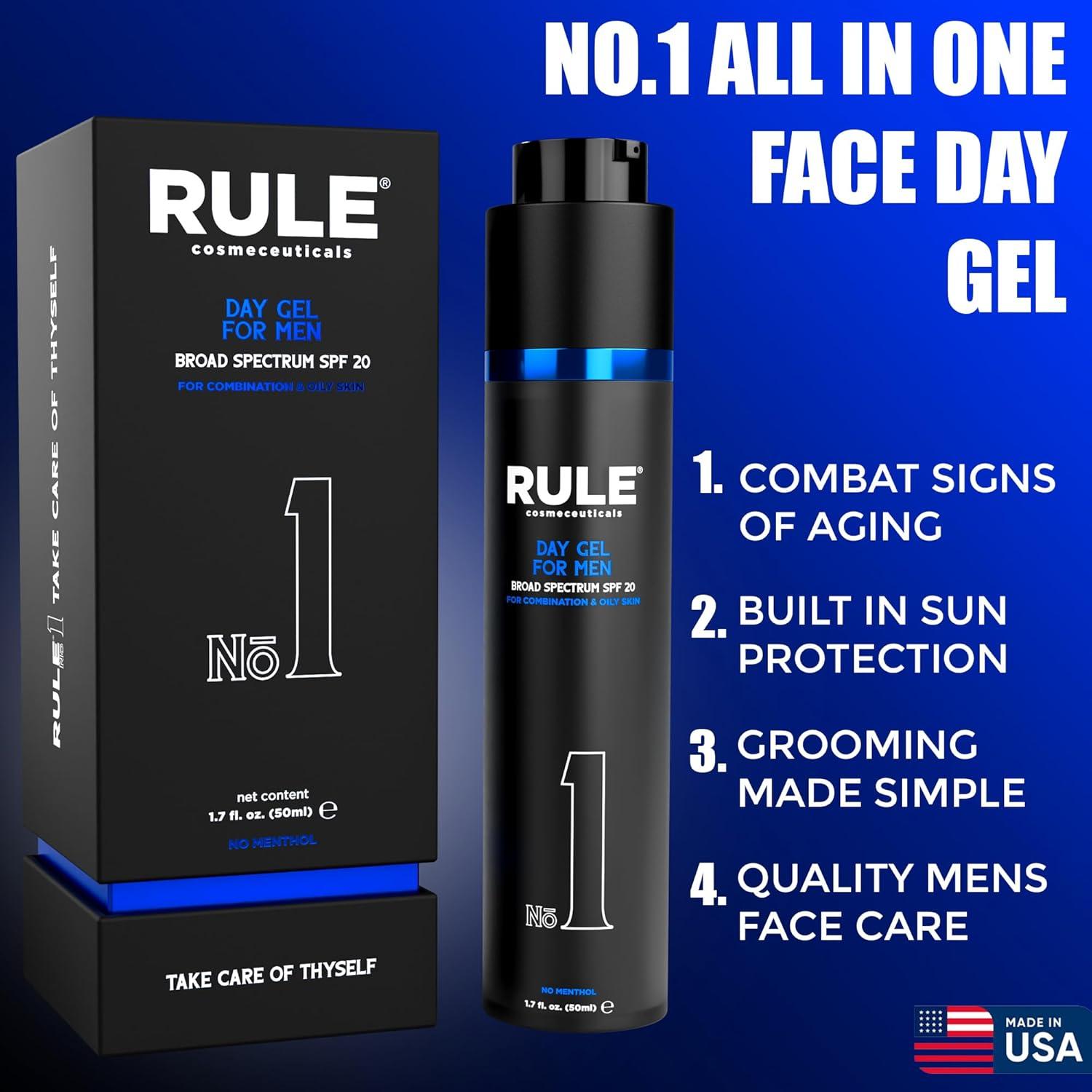 Gel Diurno Protector Solar SPF 20 Rule 50 mL para Hombres