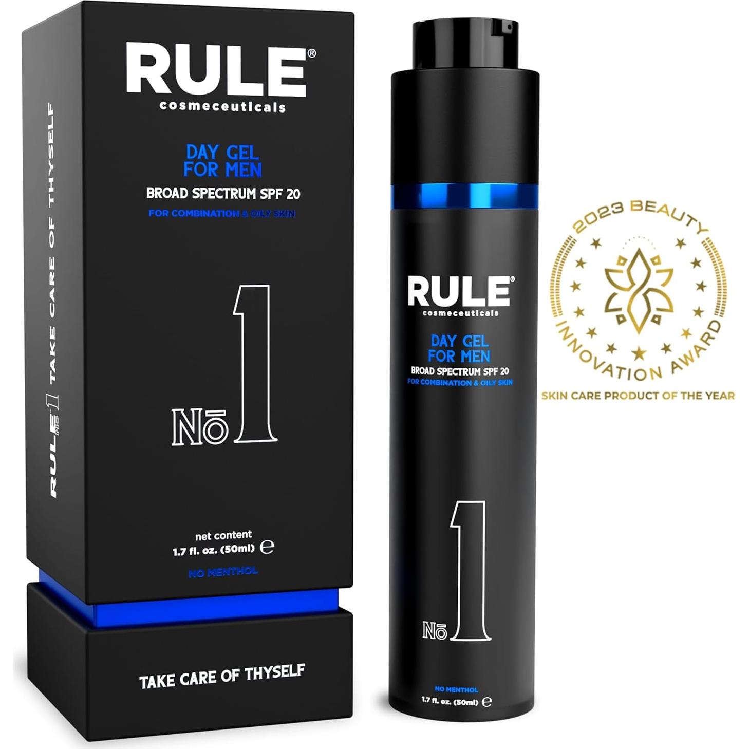 Gel Diurno Protector Solar SPF 20 Rule 50 mL para Hombres
