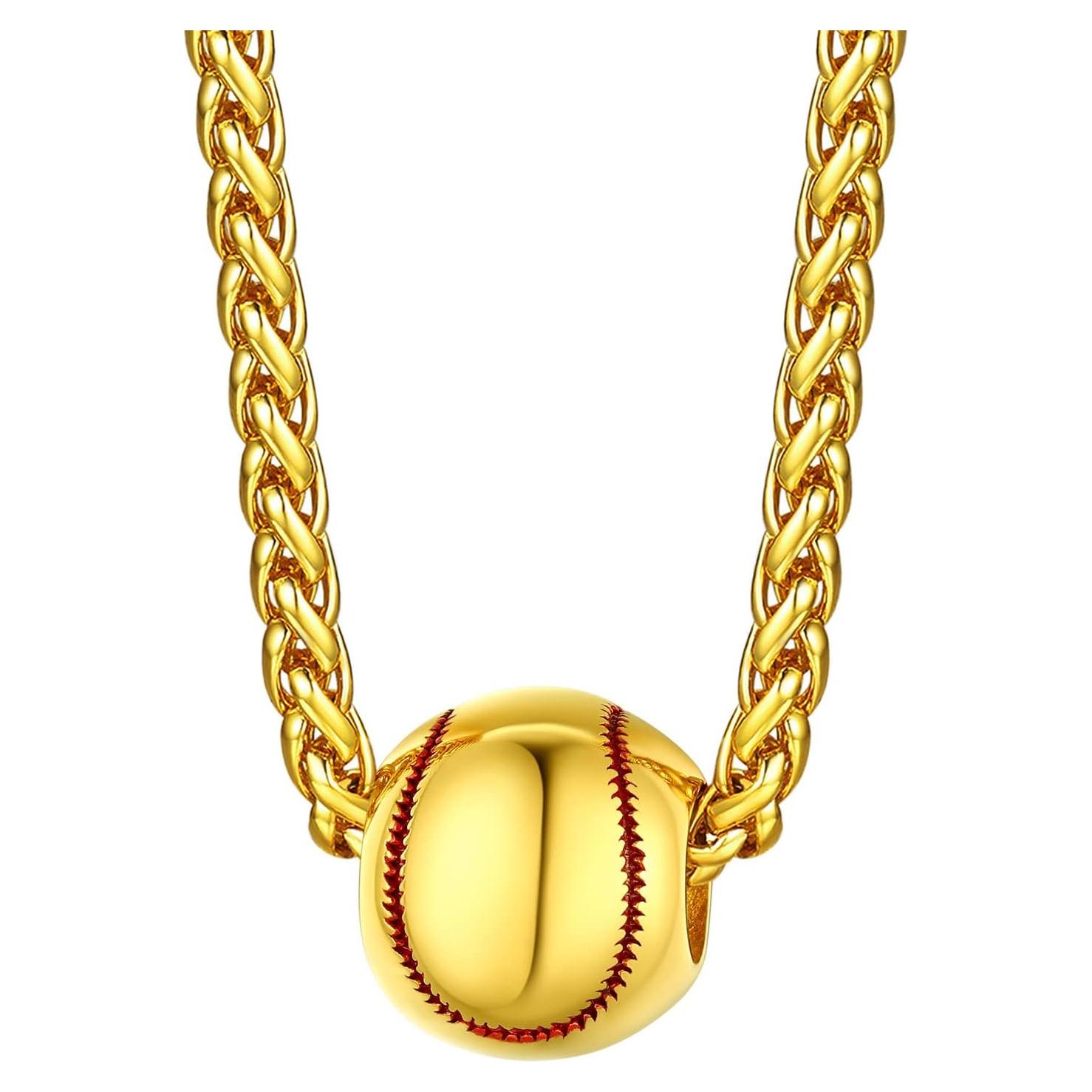 Collar de Acero Inoxidable para Hombres Bestyle - Béisbol 18K