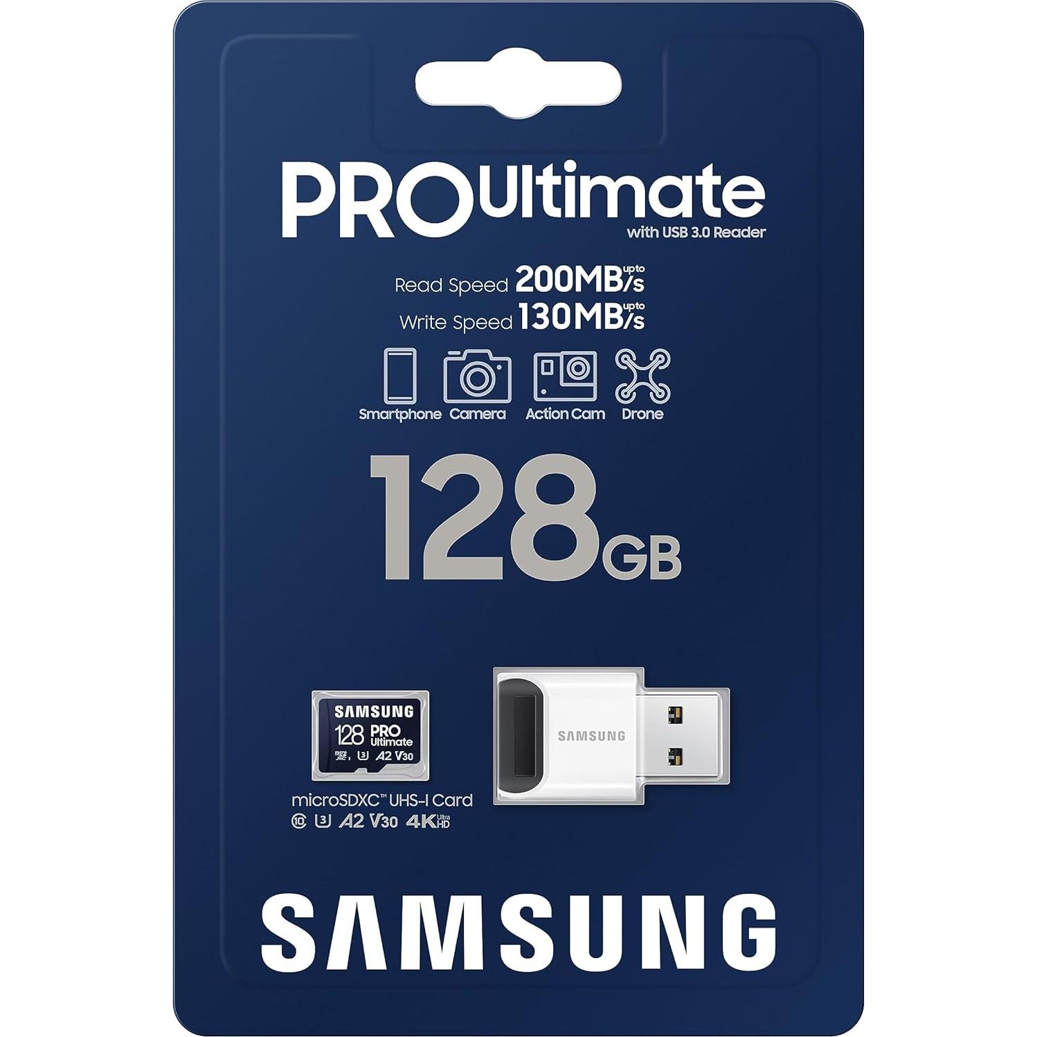Tarjeta de Memoria microSD Samsung PRO Ultimate 128GB UHS-I
