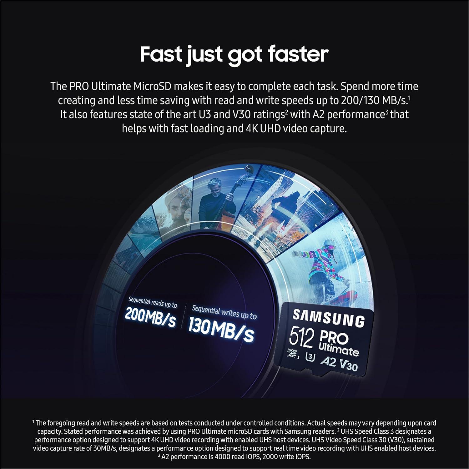 Tarjeta de Memoria microSD Samsung PRO Ultimate 128GB UHS-I