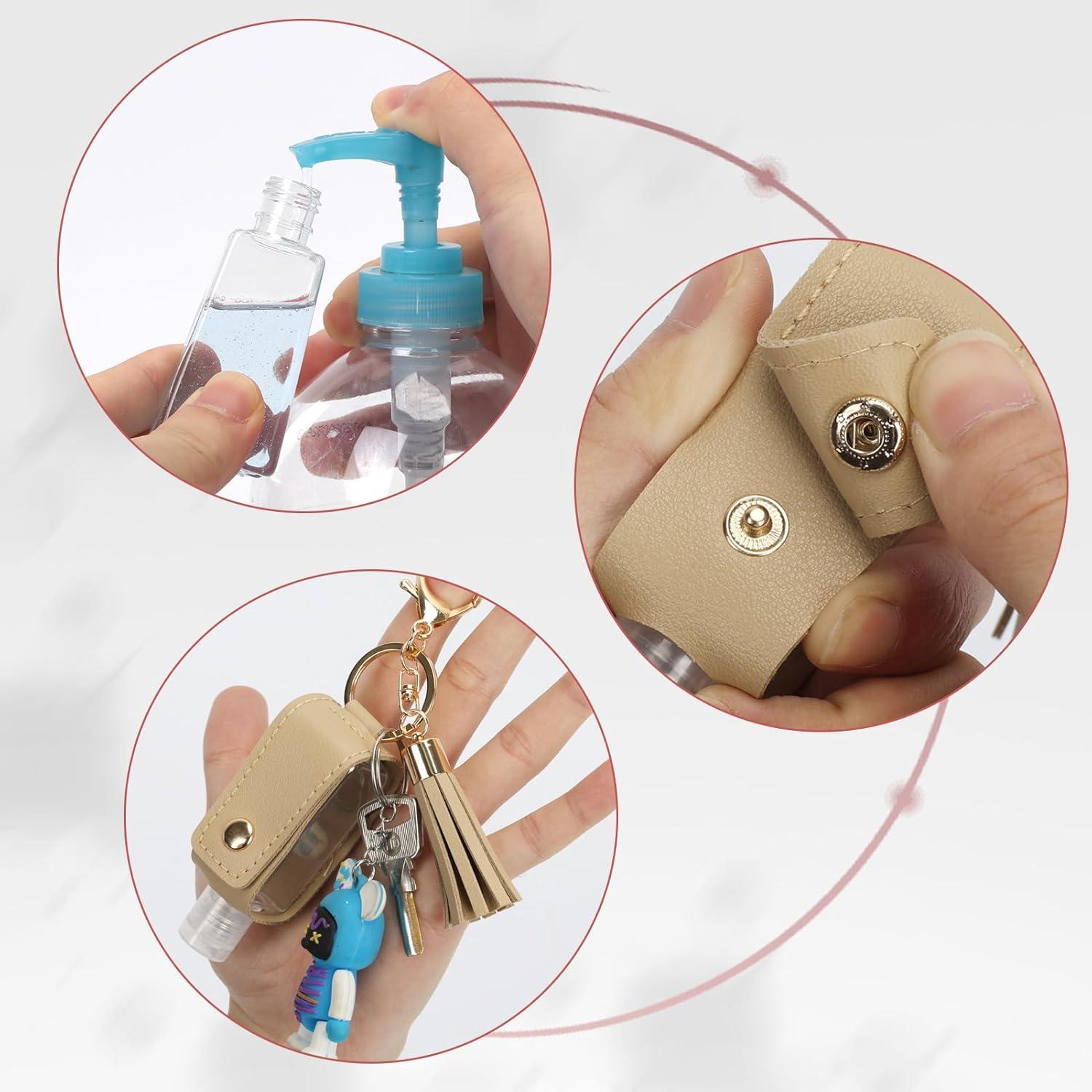 Botella de Gel Antibacterial Reutilizable Unaone 30ml Beige