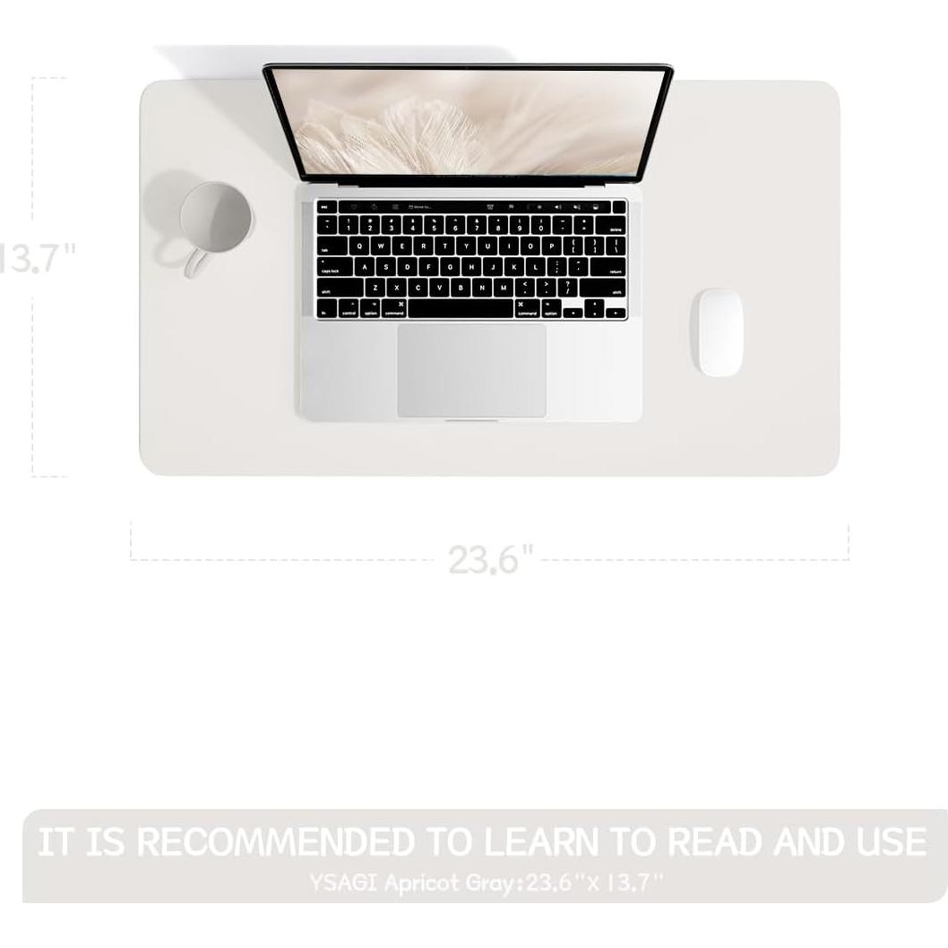 Alfombrilla de Escritorio Antideslizante YSAGi 60x35cm Gris