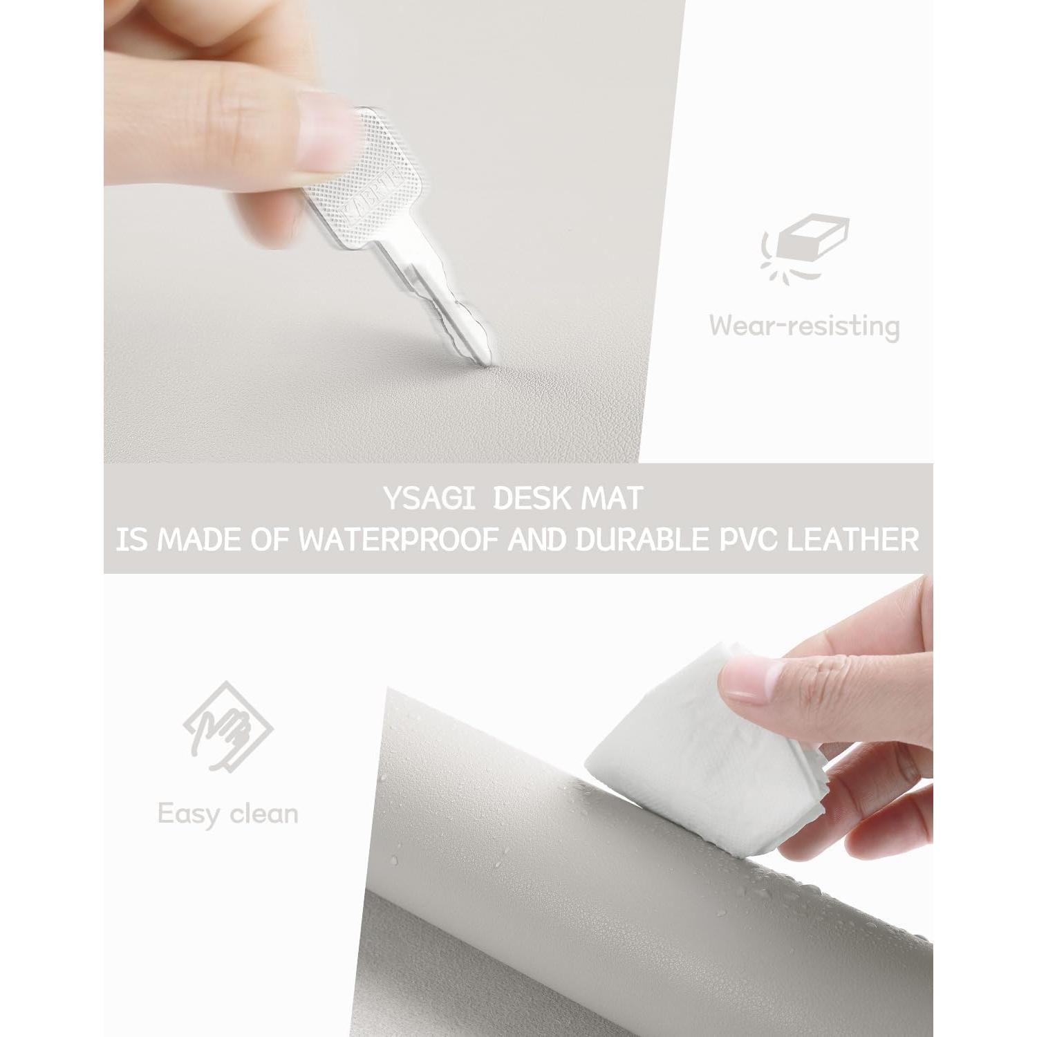 Alfombrilla de Escritorio Antideslizante YSAGi 60x35cm Gris