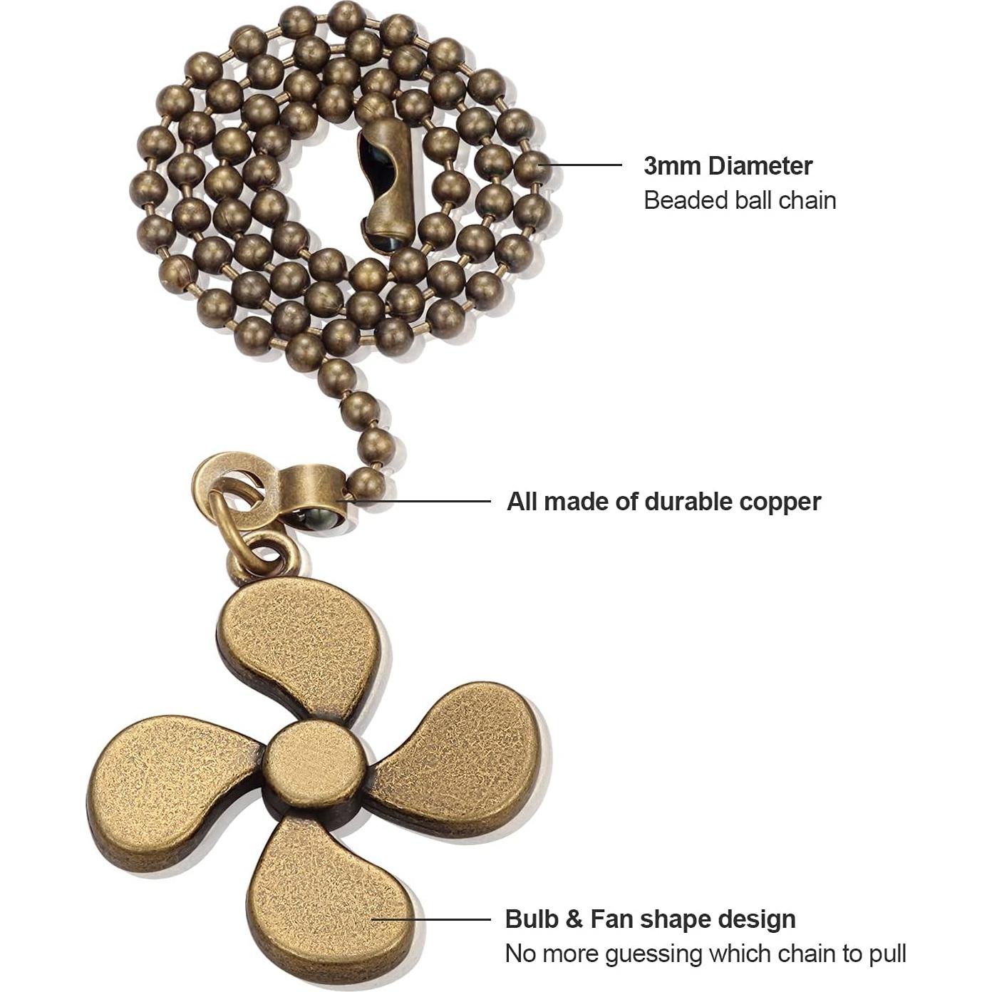 Extensor de cadena de tirón SmoTecQ 4 piezas 30 cm bronce