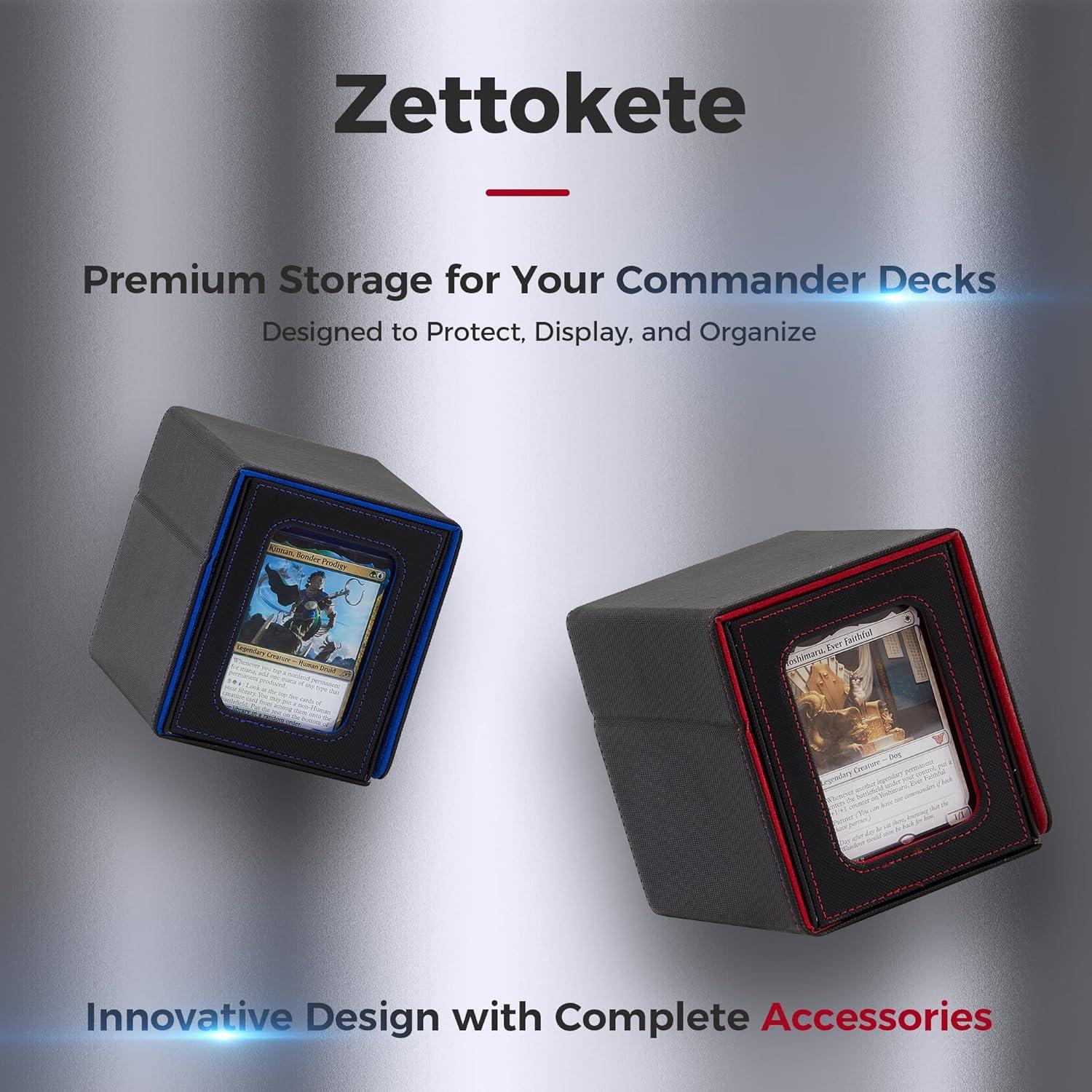 Caja de Barajas Zettokete Commander Doble Rosa y Negro 100 Cartas