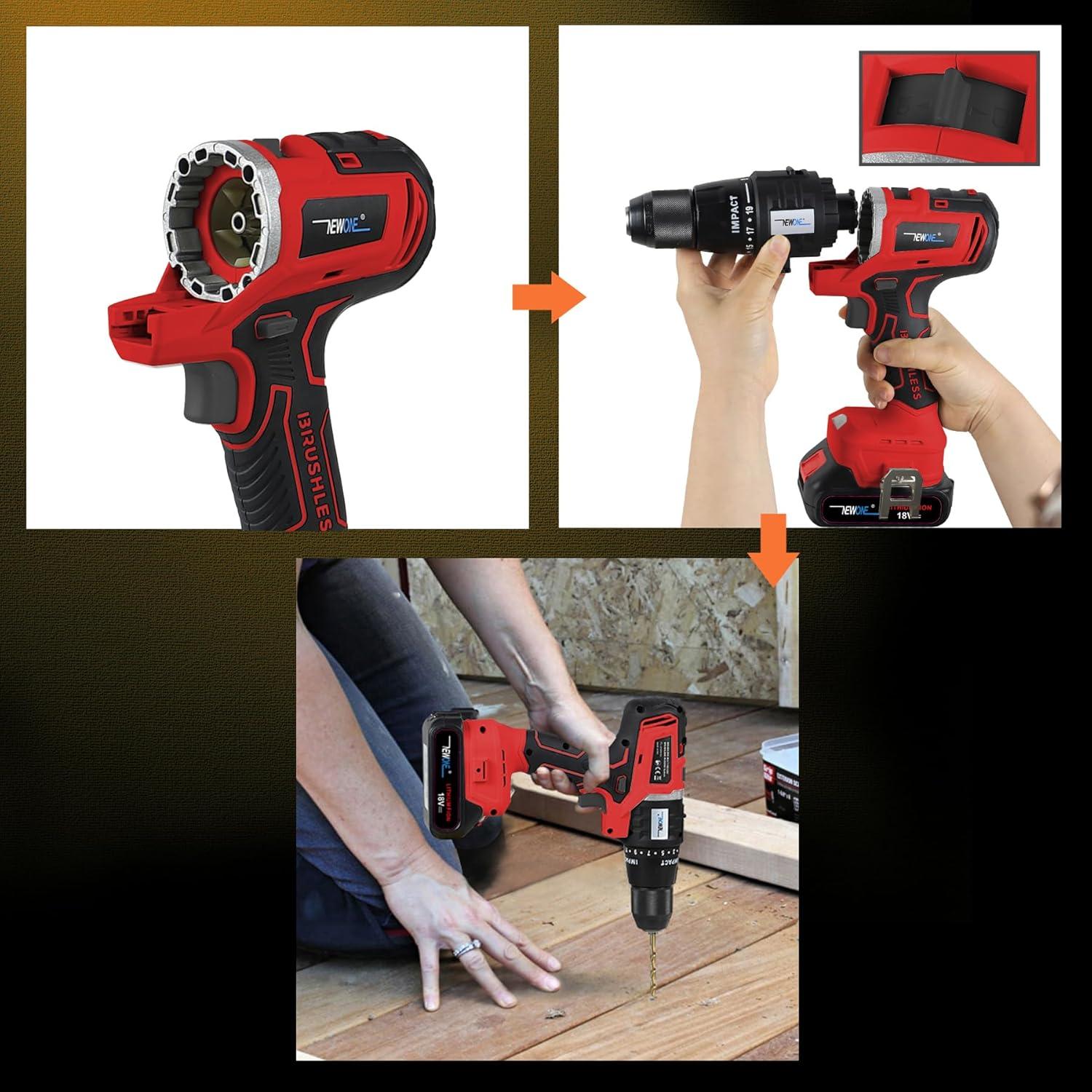 Set de Herramientas Inalámbricas NEWONE 12 Herramientas 18V