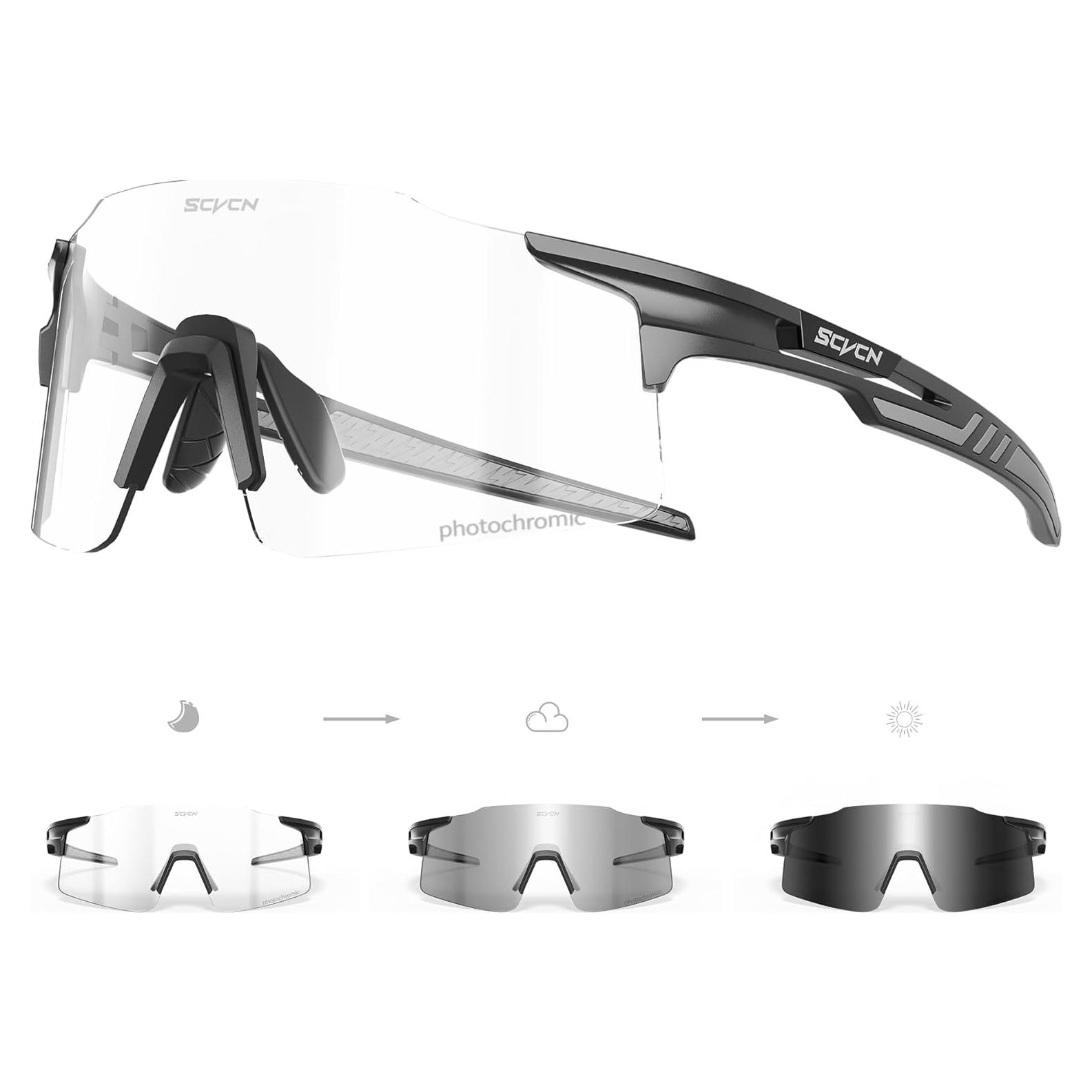 Gafas de Ciclismo Fotoquímicas SCVCN UV400 Marco TR90