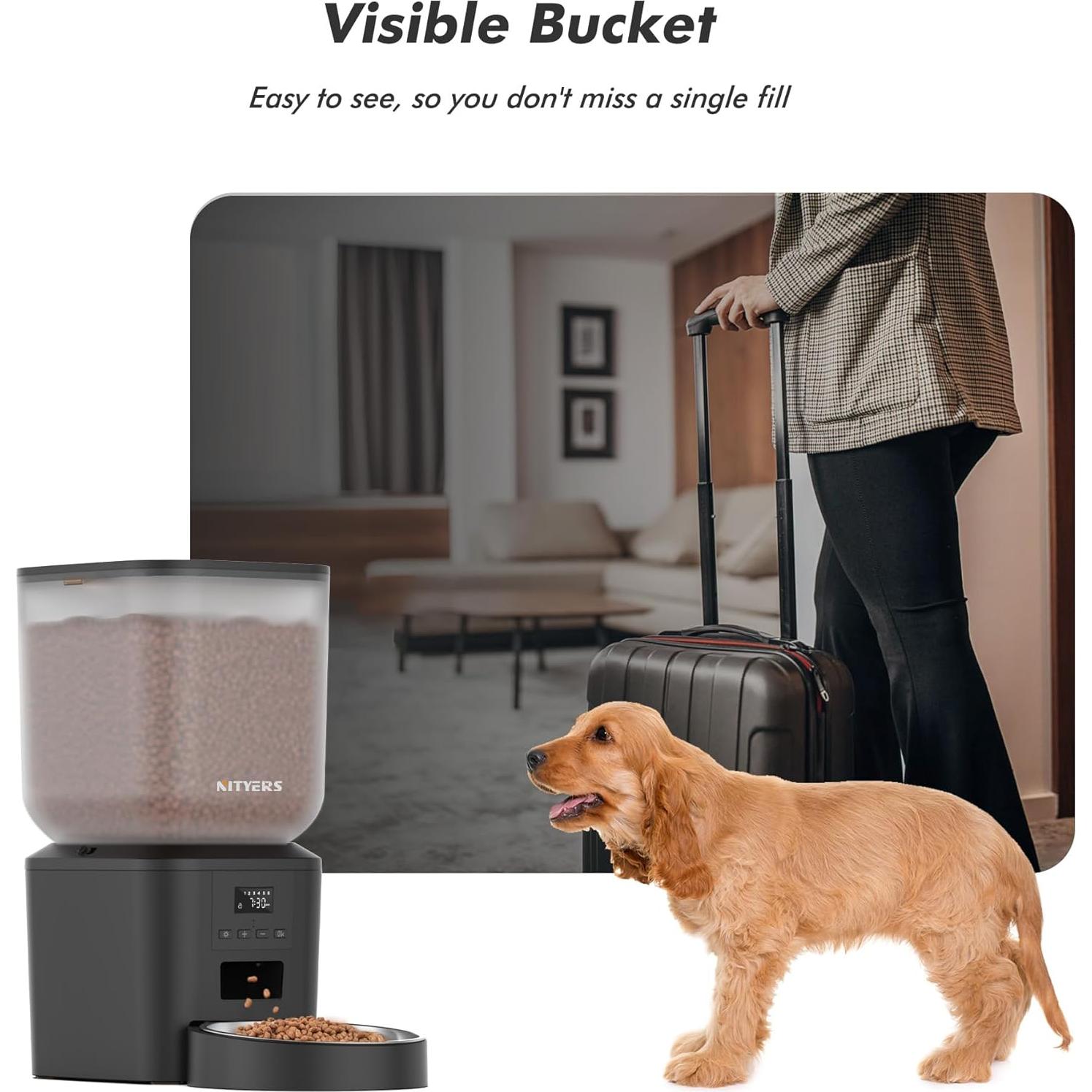 Comedero Automático Nityers 8L para Perros y Gatos