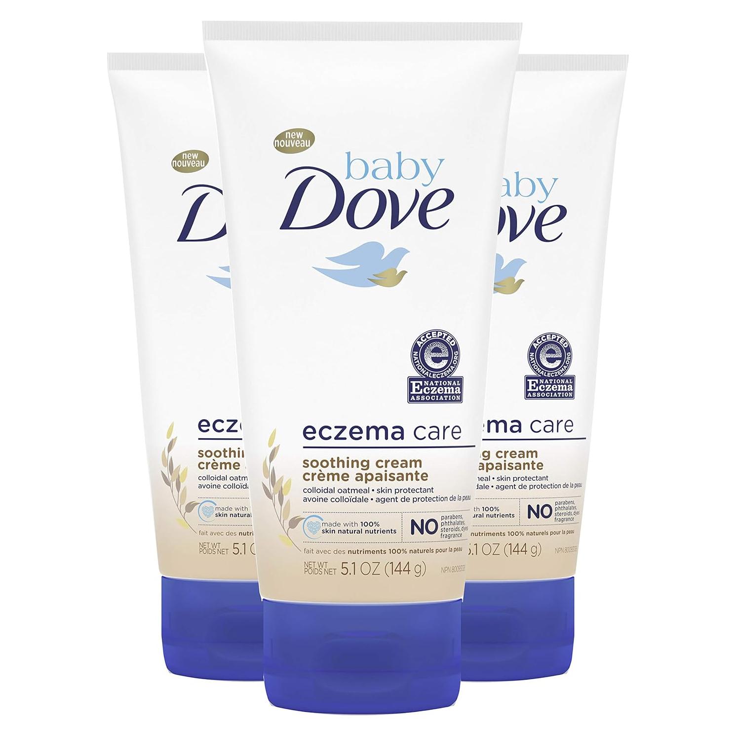 Crema Calmante Baby Dove para Piel Delicada 3x145g Sin Fragancia
