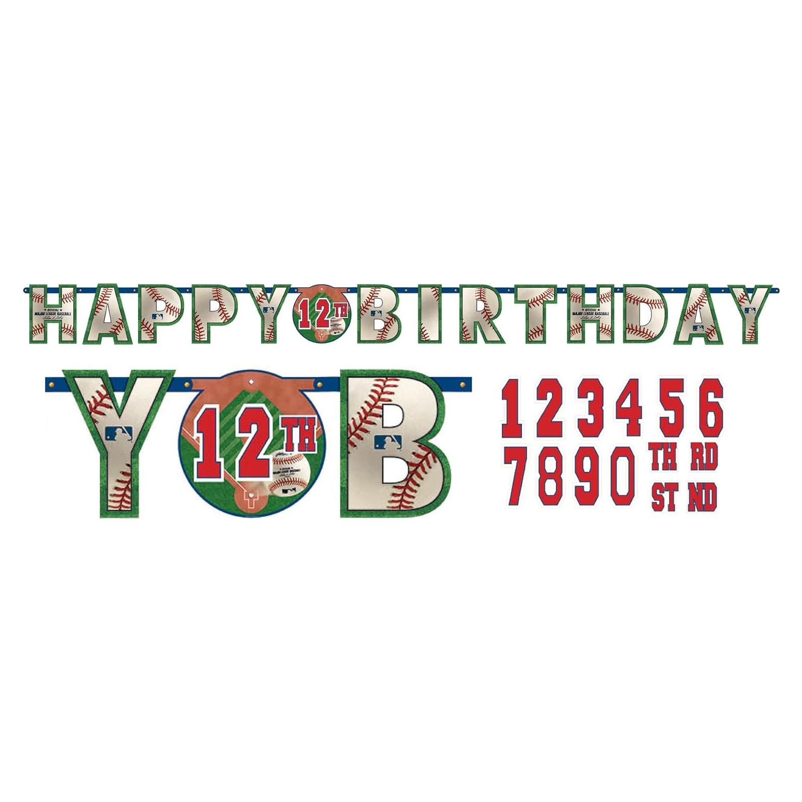 Banner Personalizable MLB Añade-Una-Edad 3.2 m - Paquete de 6