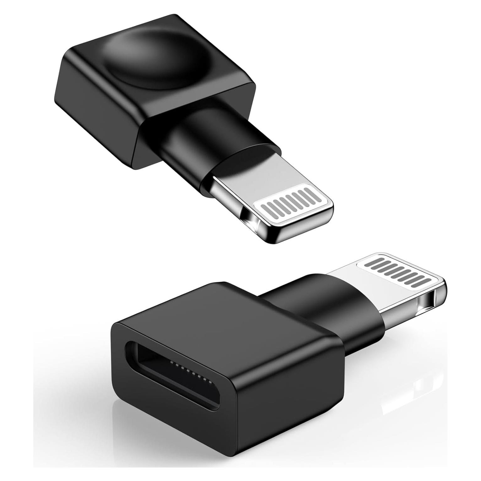 Adaptador Extensor Lightning para iPhone - 2 Unidades Negro