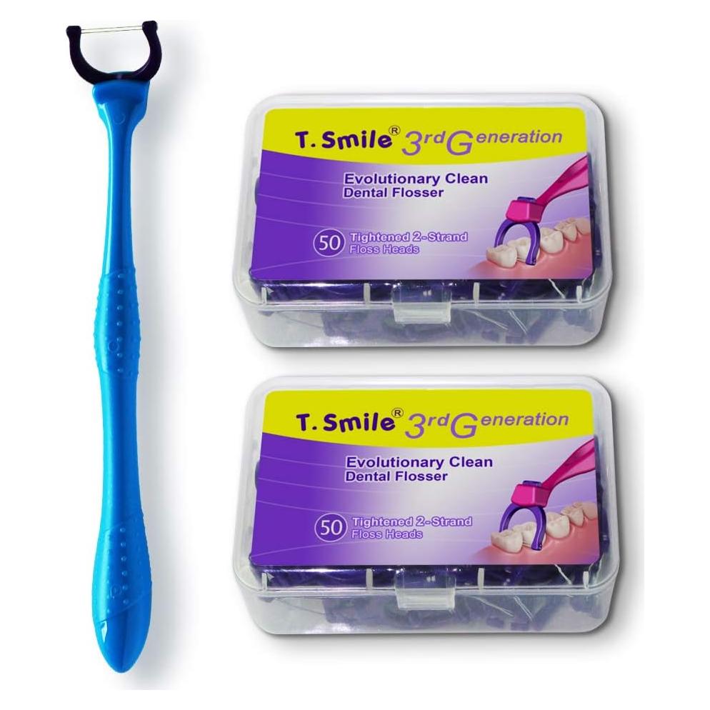 Kit Hilo Dental Evolutivo T.Smile con Mango Ergonómico y 100 Recargas
