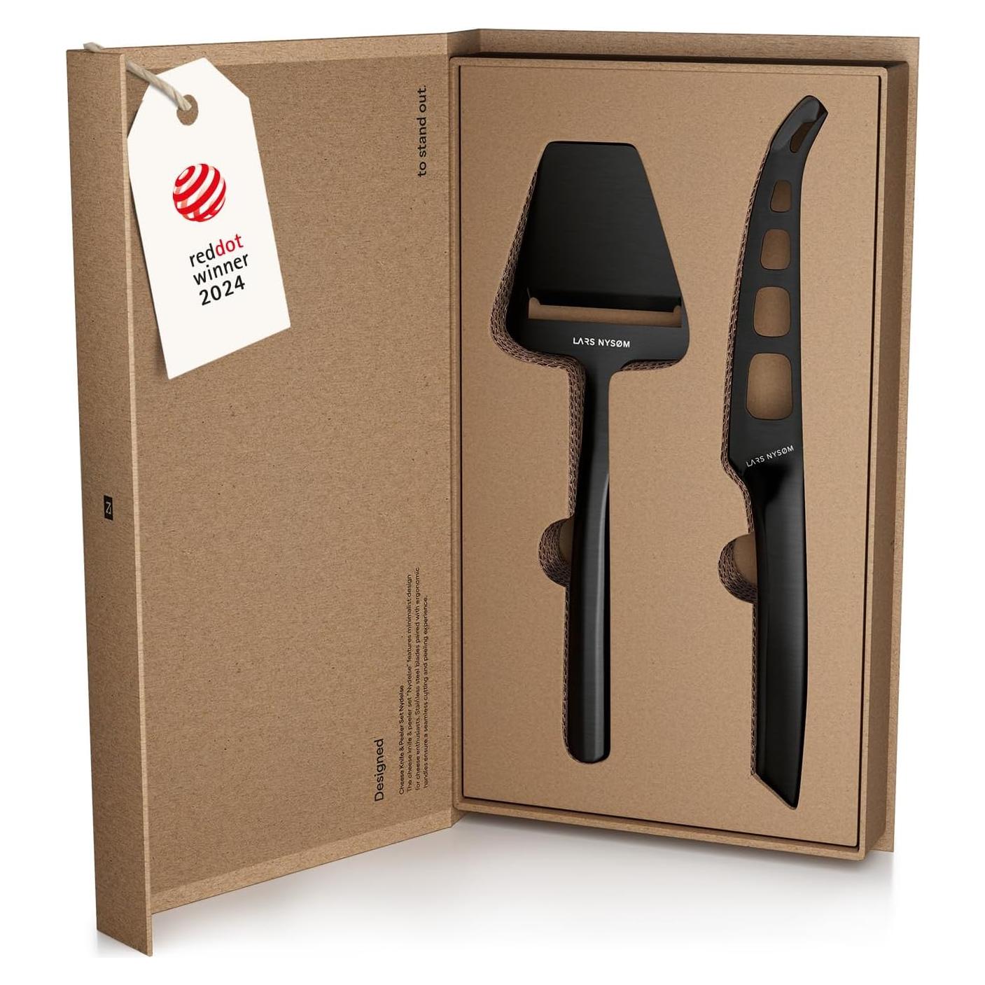 Juego de Cuchillos y Cortador de Queso LARS NYSØM 2 pcs Acero Inoxidable