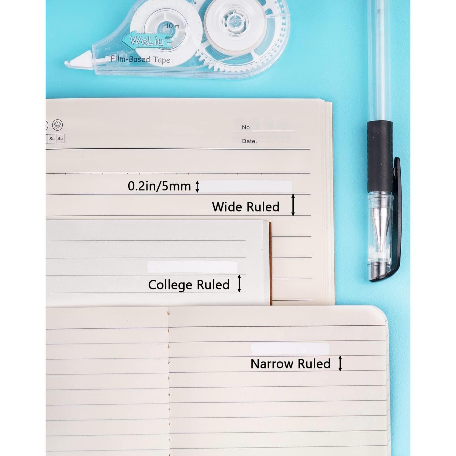 Cinta Correctora Blanca WeLiu 16 Unidades 5mm x 10m